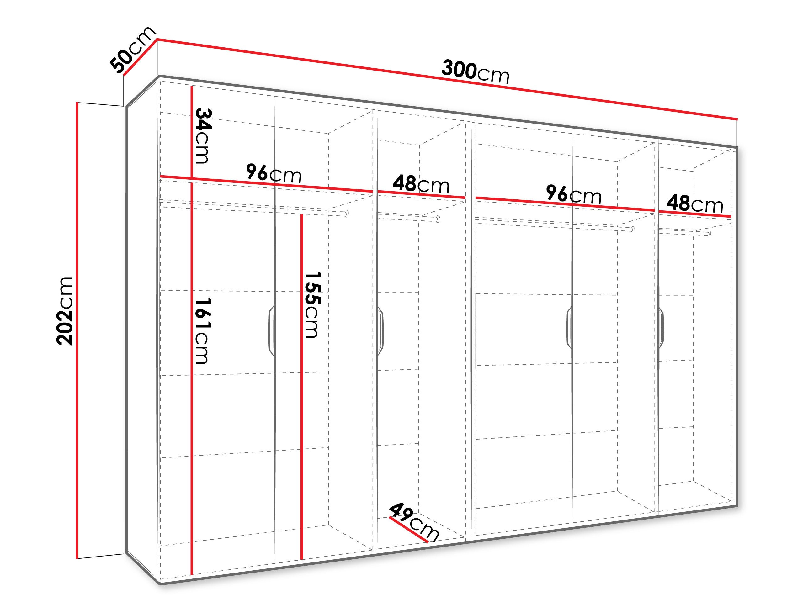 Riidekapp Hartford 517 (Must)