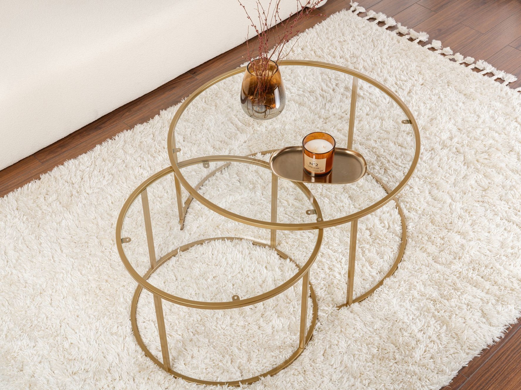 Diivanilaudade komplekt Novato 121 (Kuldne)