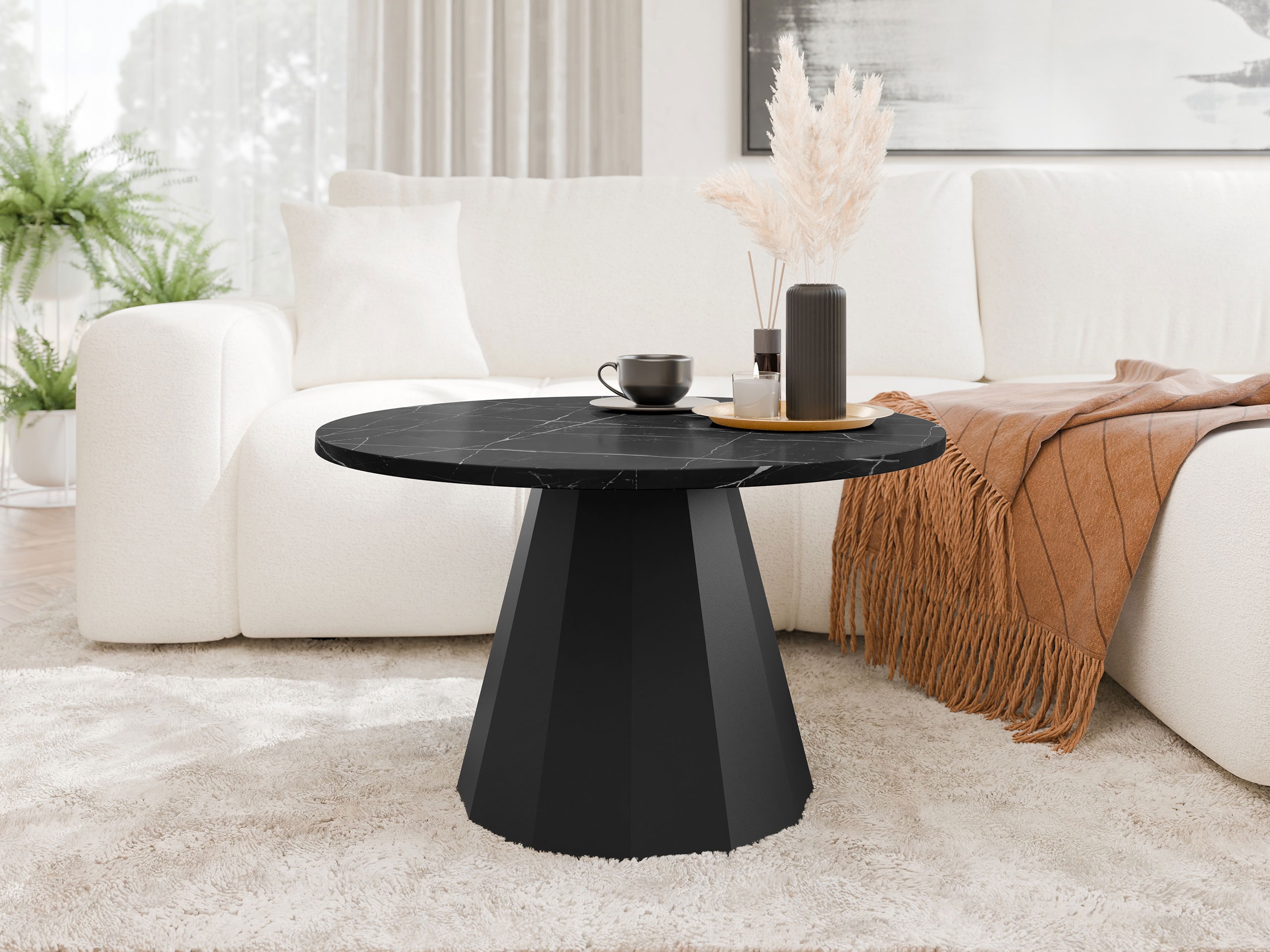 Diivanilaud Oswego 139 (Must + Must marmor)