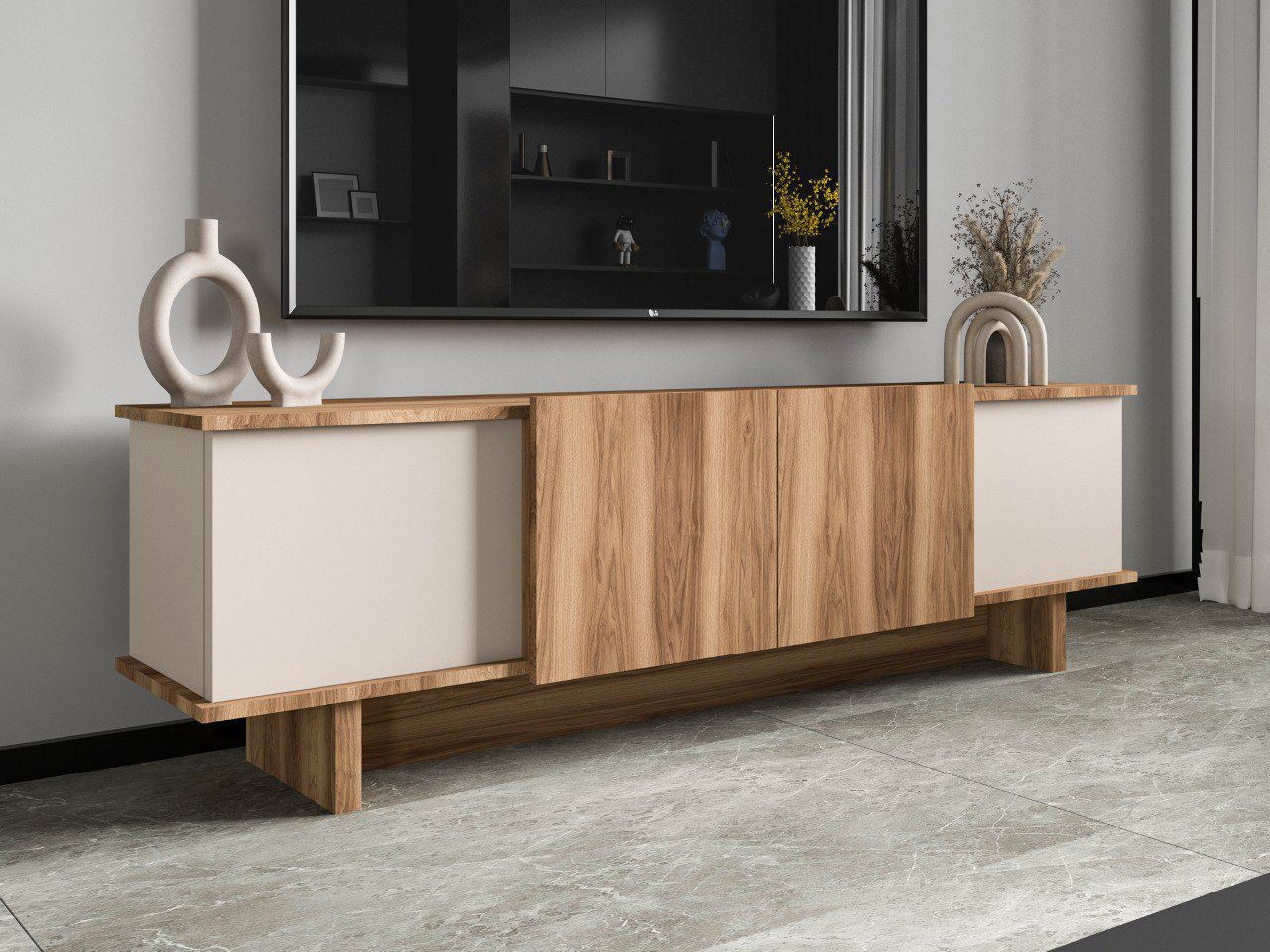 TV-alus Kailua 2513 (Beež + Pähkel)