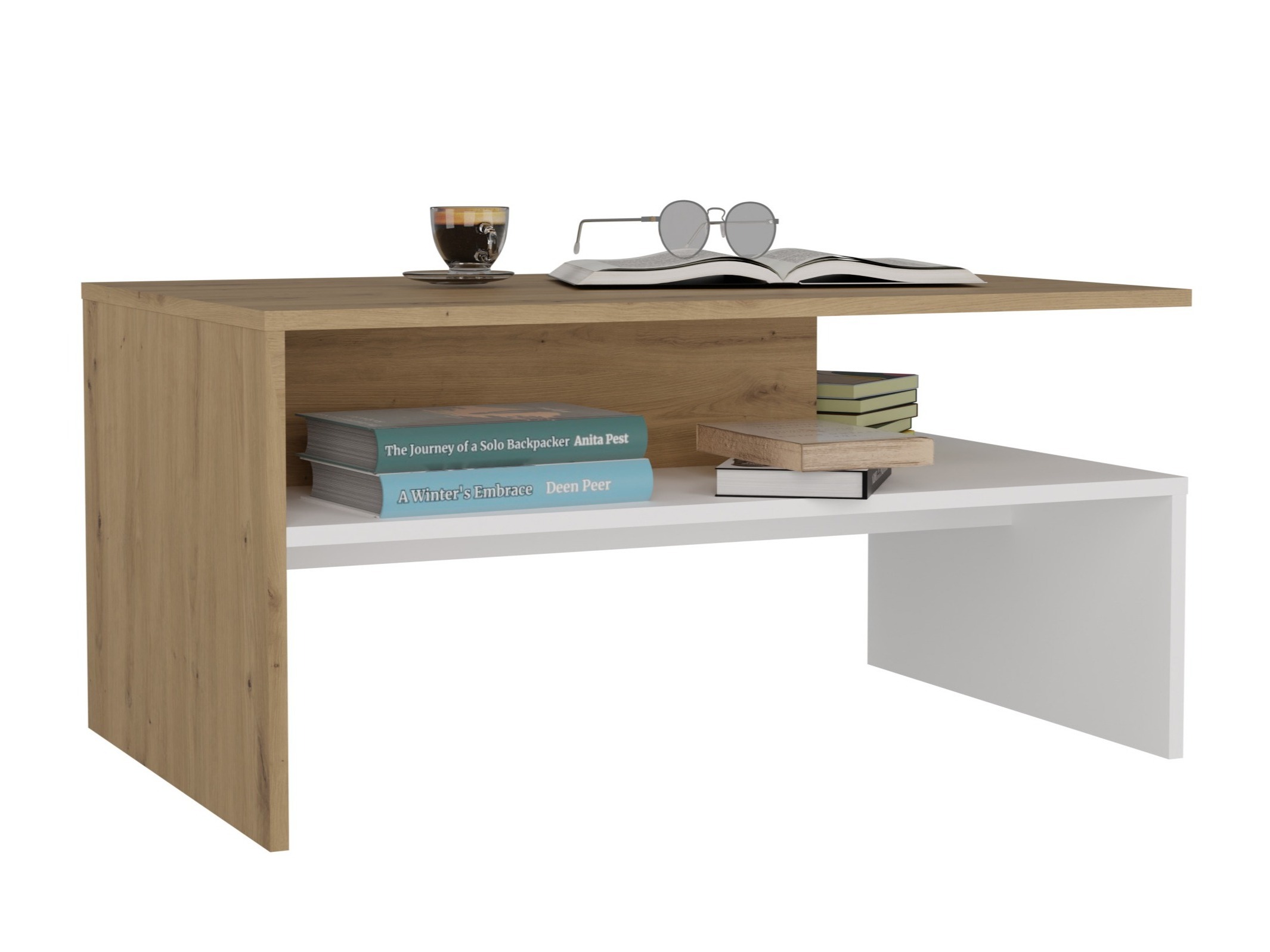 Diivanilaud Mandeville 199 (Artisan tamm + Valge)