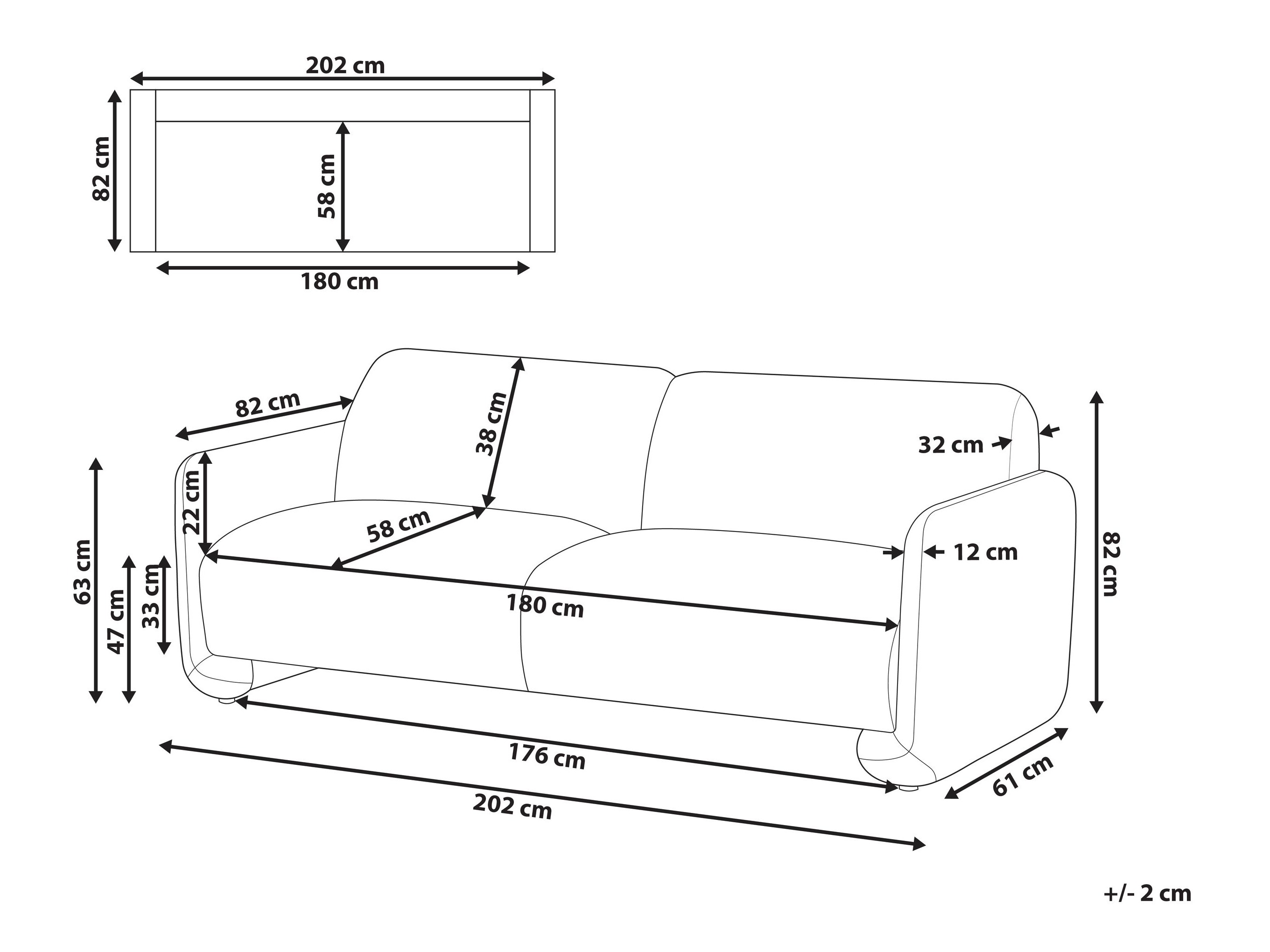 Diivan Berwyn 2702 (Valge)