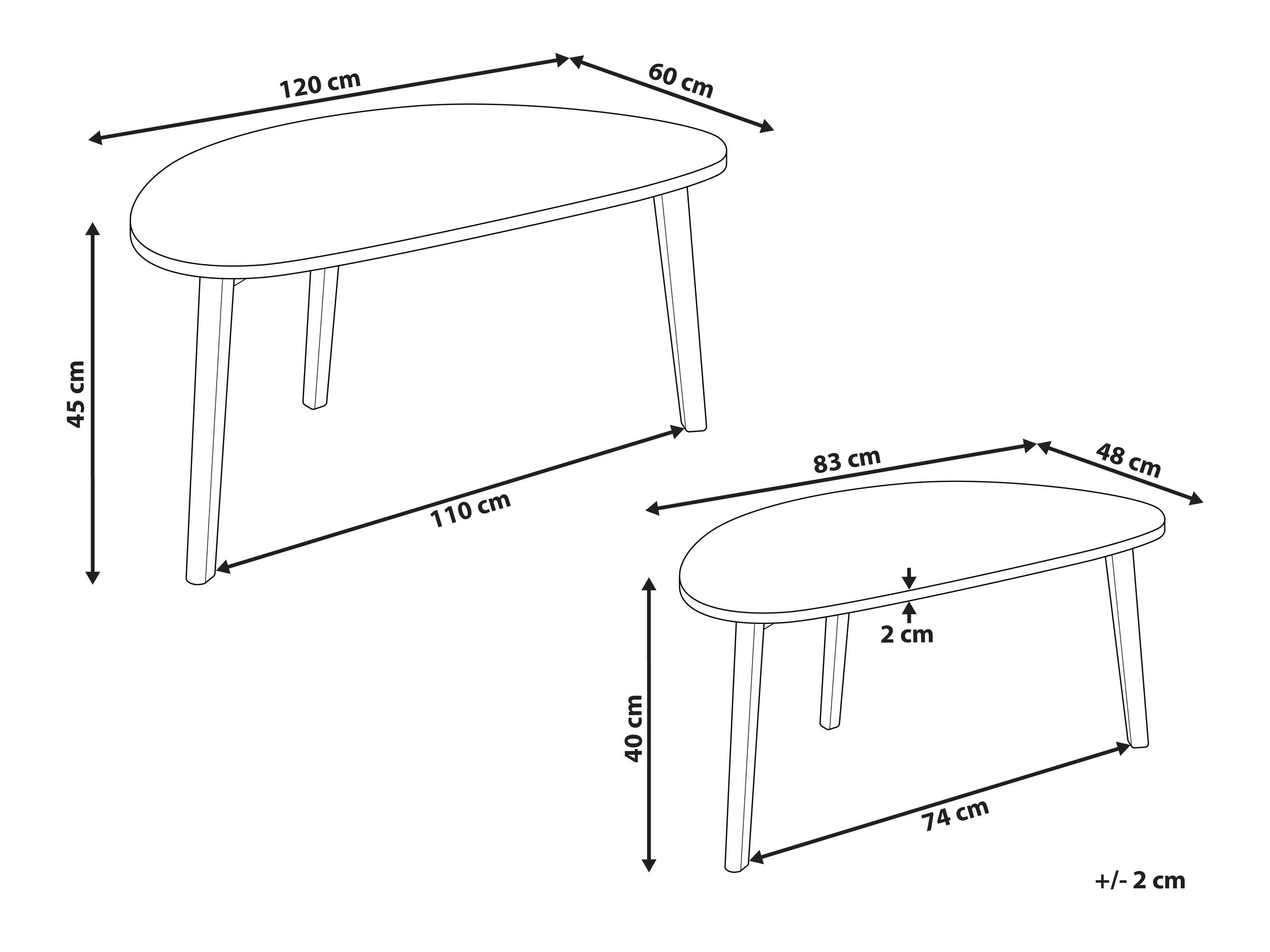 Diivanilaudade komplekt Berwyn 2700