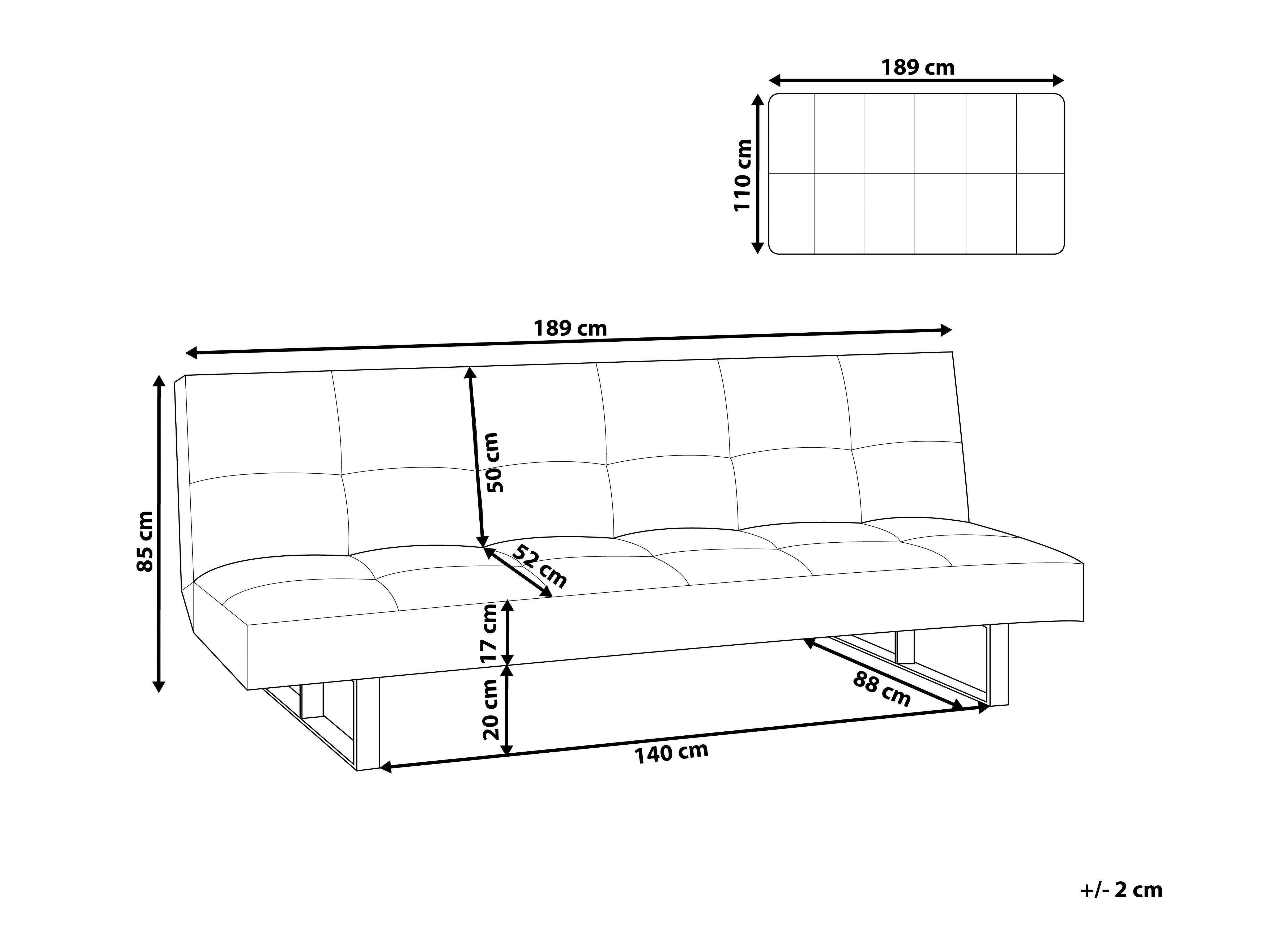 Diivanvoodi Berwyn 2120 (Tumepruun)