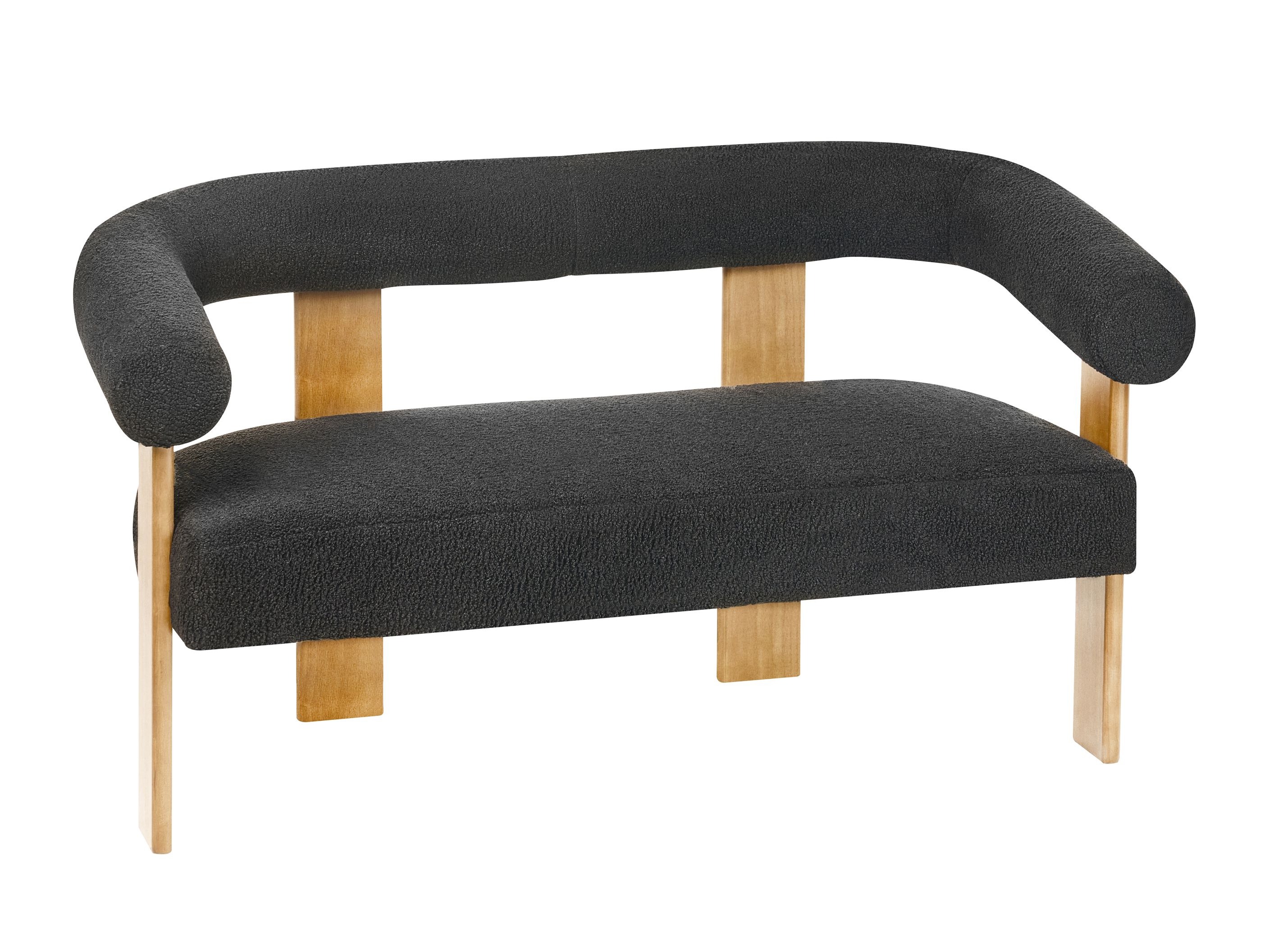 Pehme mööbli komplekt Berwyn 2710 (Must + Ere puit)