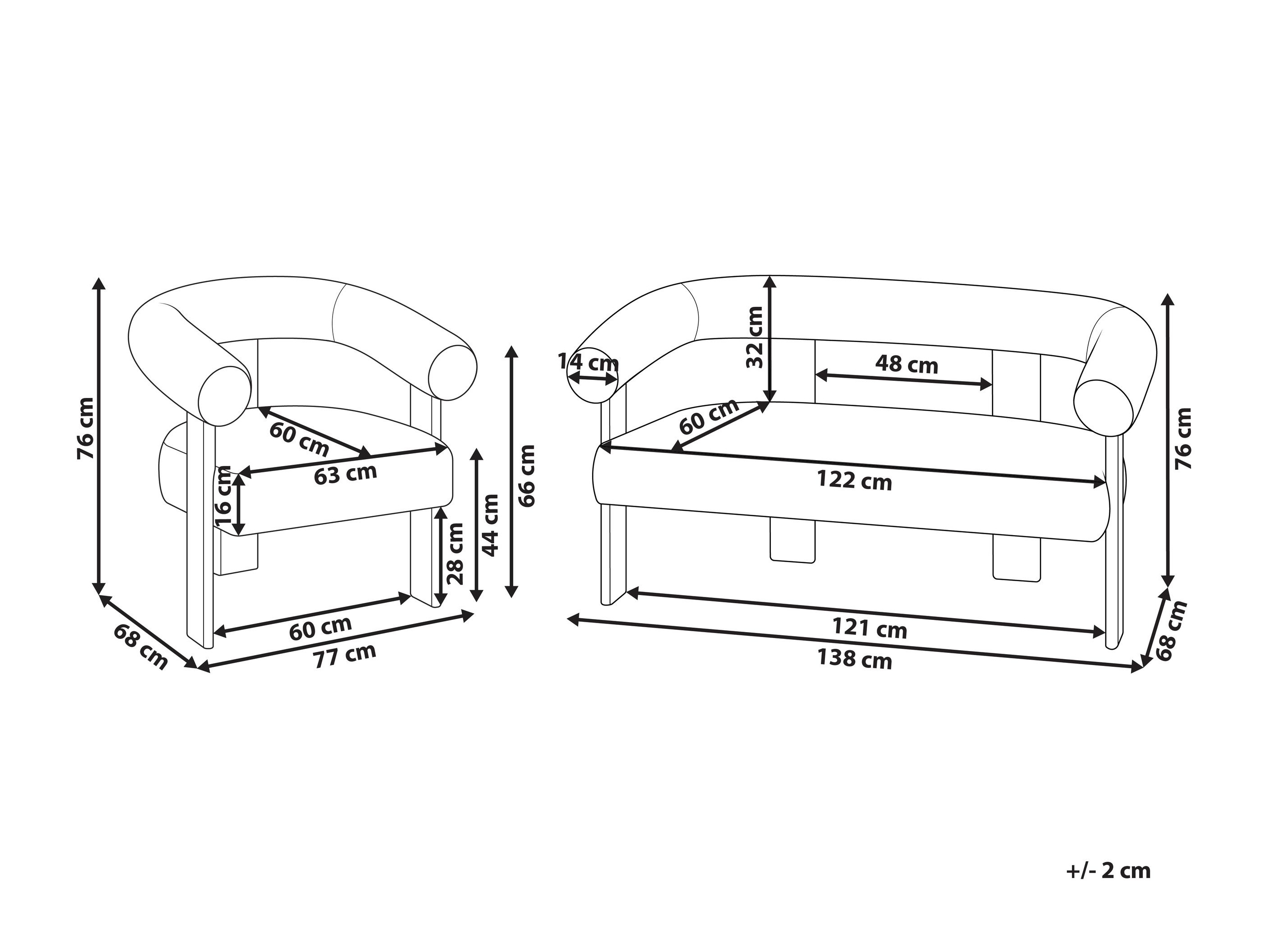 Pehme mööbli komplekt Berwyn 2710 (Valge + Ere puit)