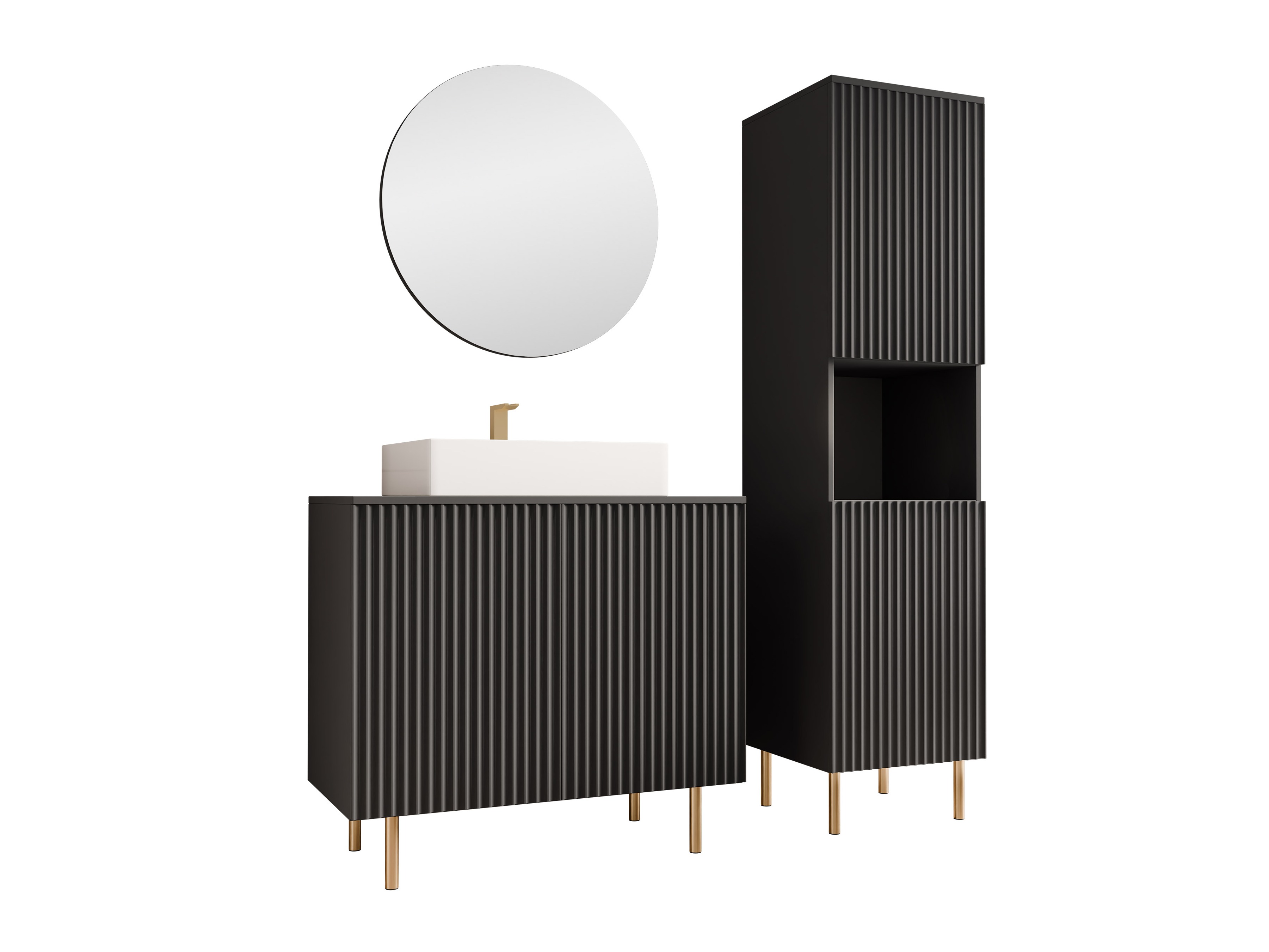 Vannitoakomplekt Decus III (Must)