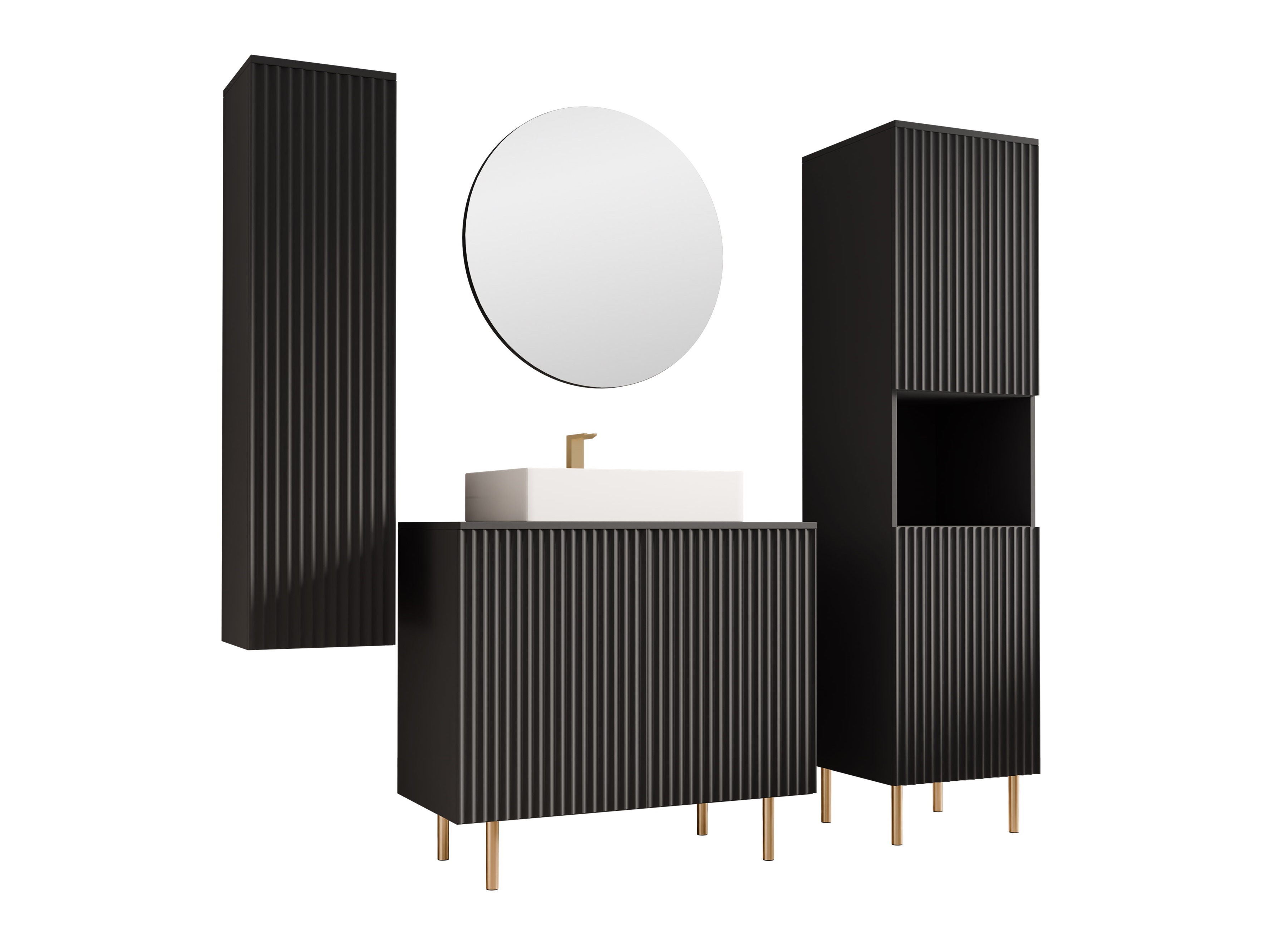 Vannitoakomplekt Decus V (Must)