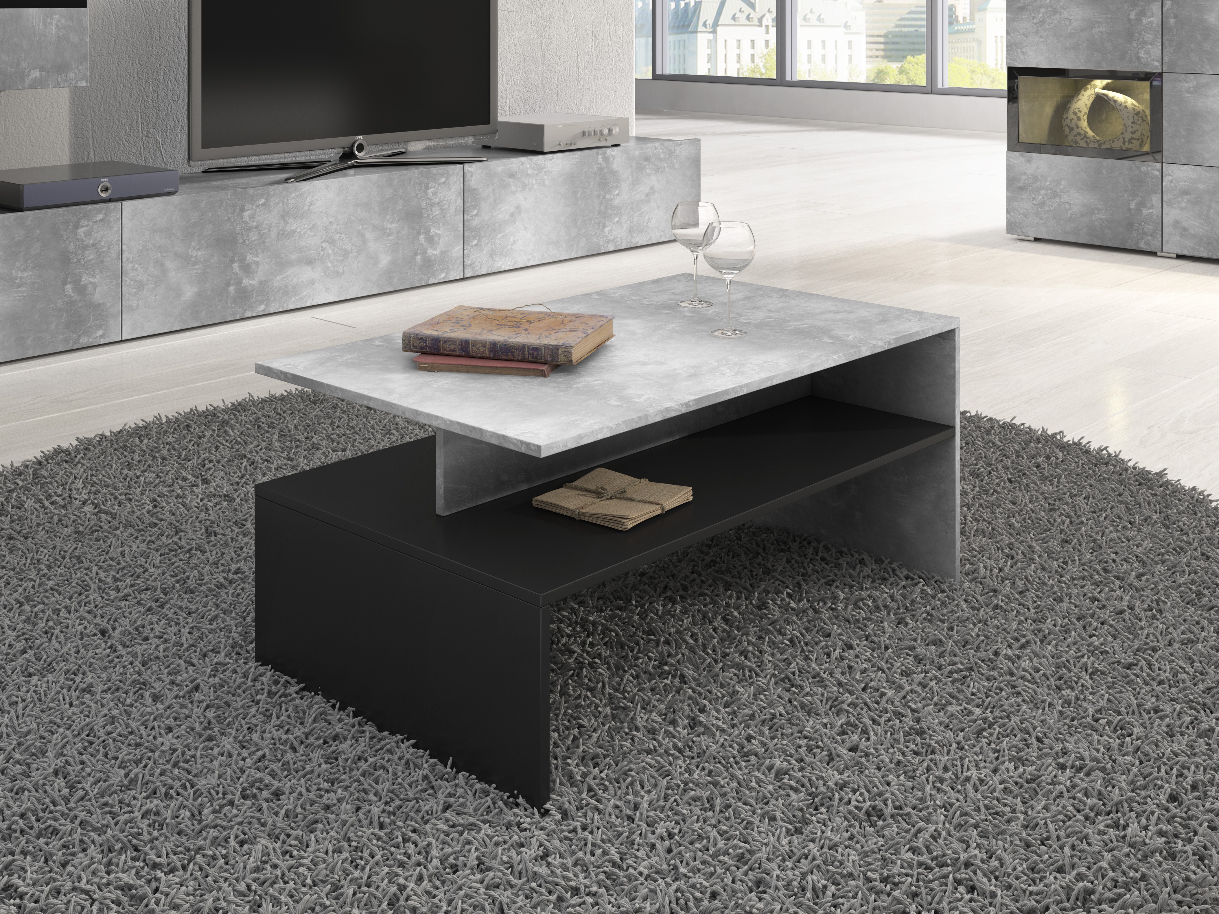 Diivanilaud Serodeu 103 (Betoon + Must)