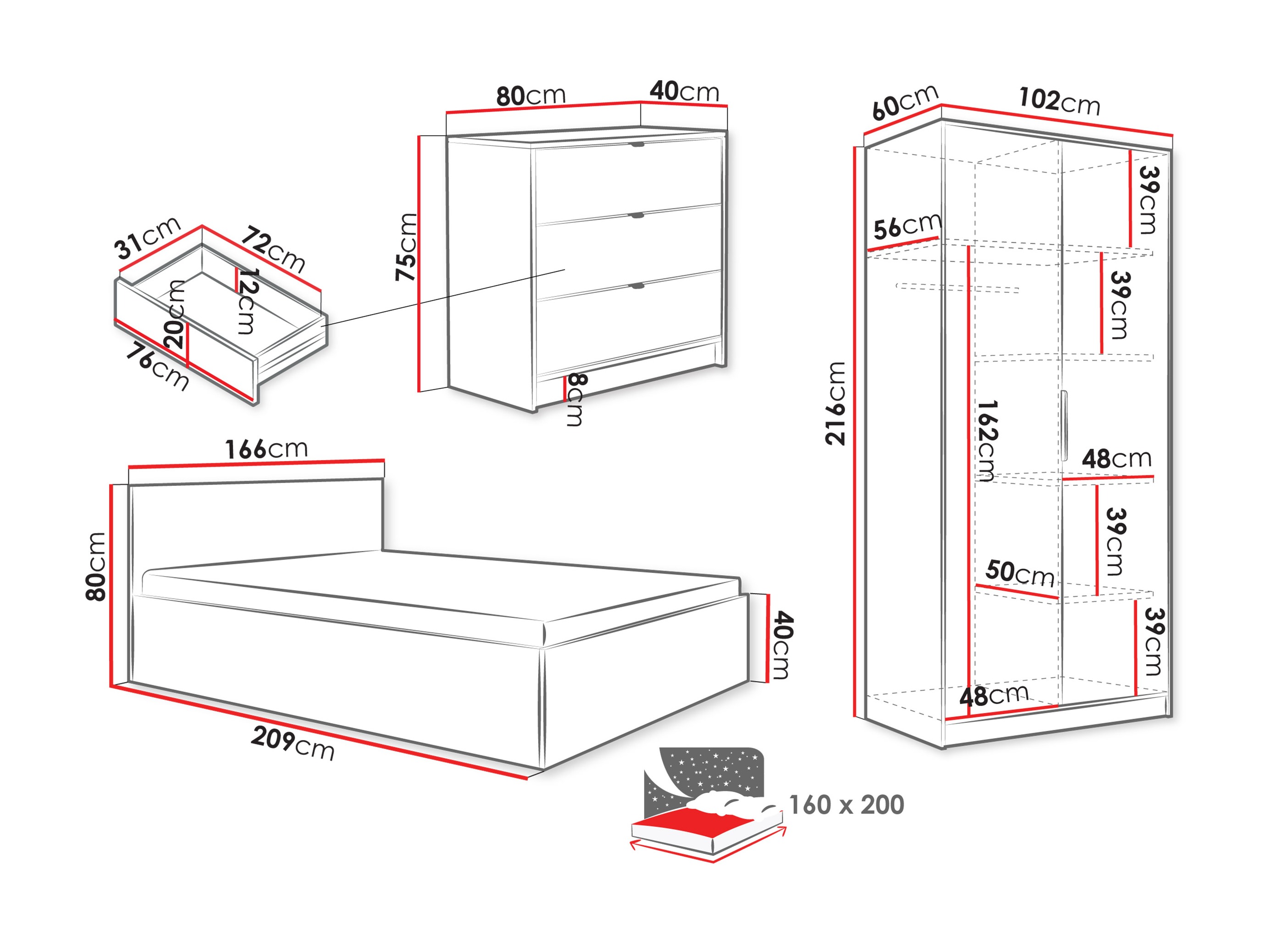 Magamistoakomplekt Comfivo Papilio