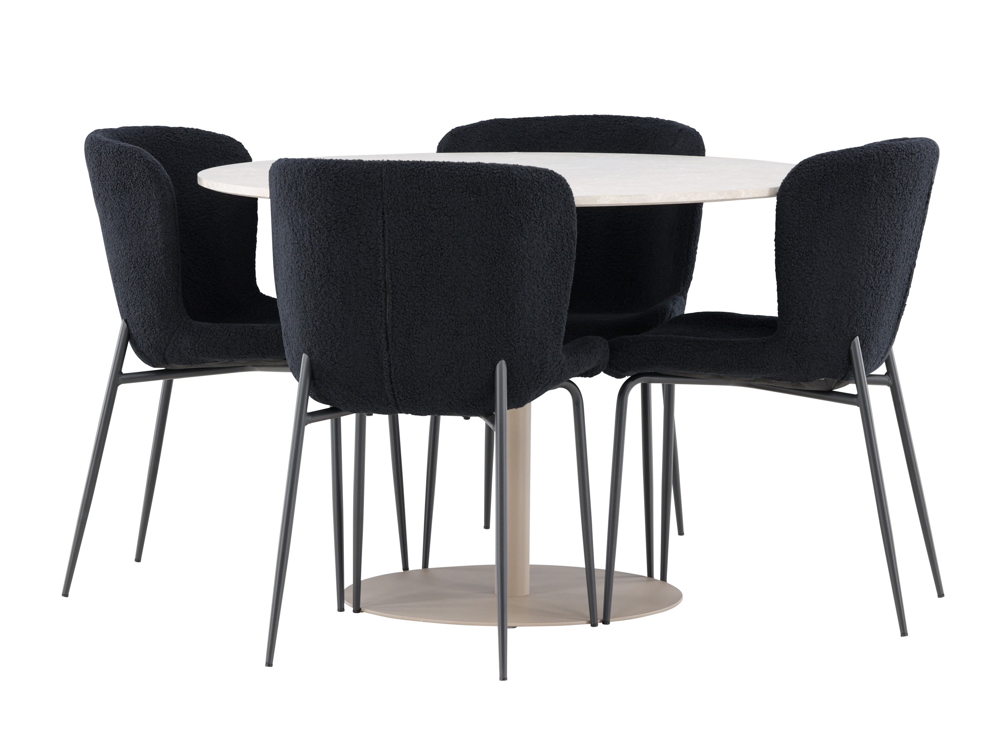 Söögitoakomplekt Dallas 4863 (Must)