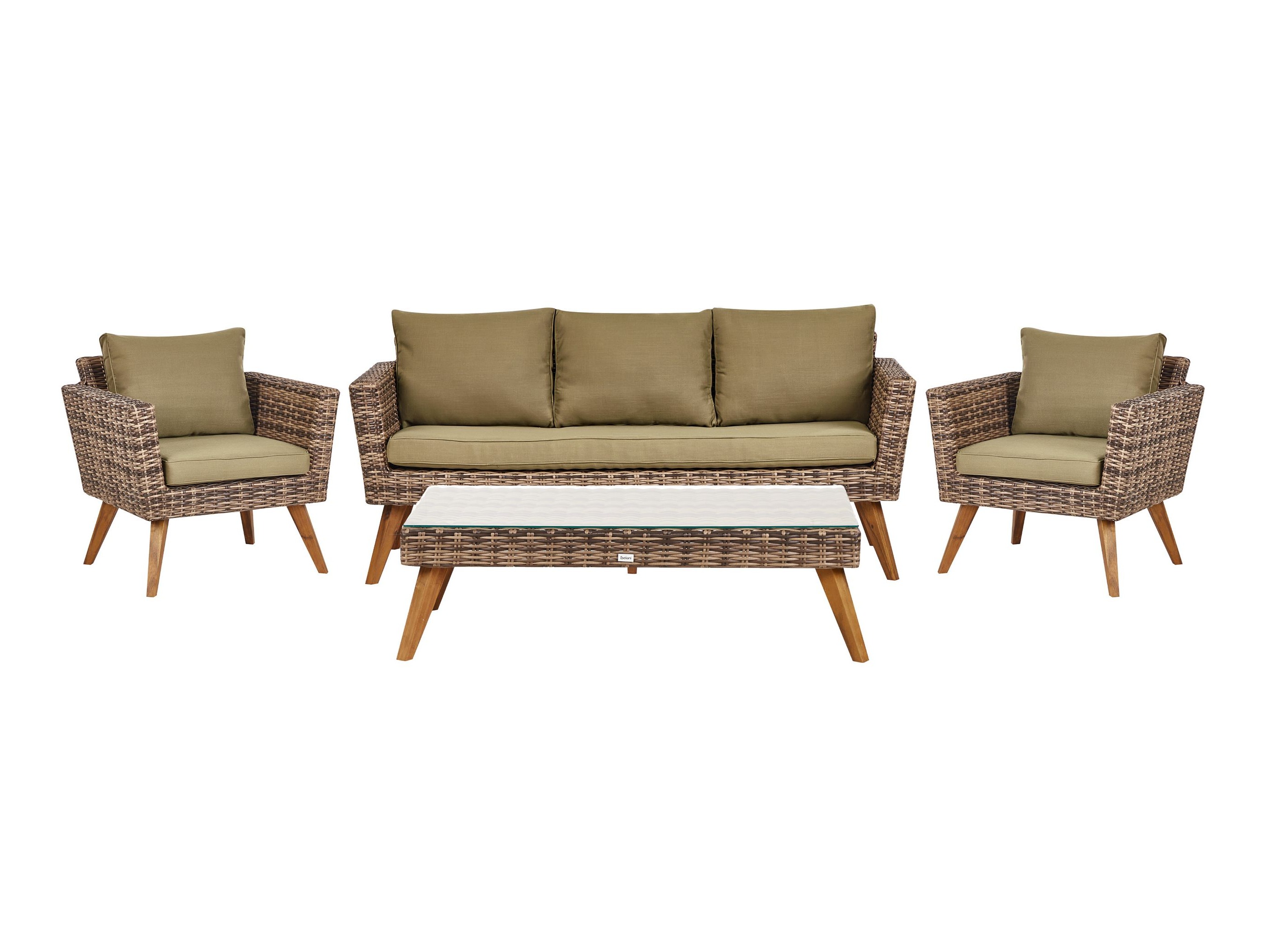 Aiamööblikomplekt Berwyn 2712 (Pruun + Valgus oliiv tree)