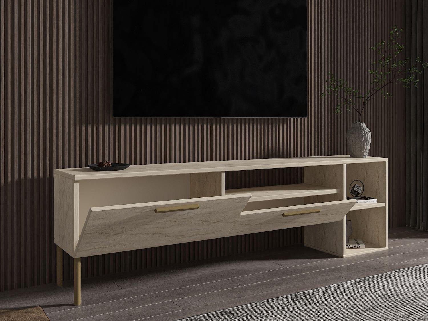 TV-alus Kailua 2579 (Valgus Travertine)