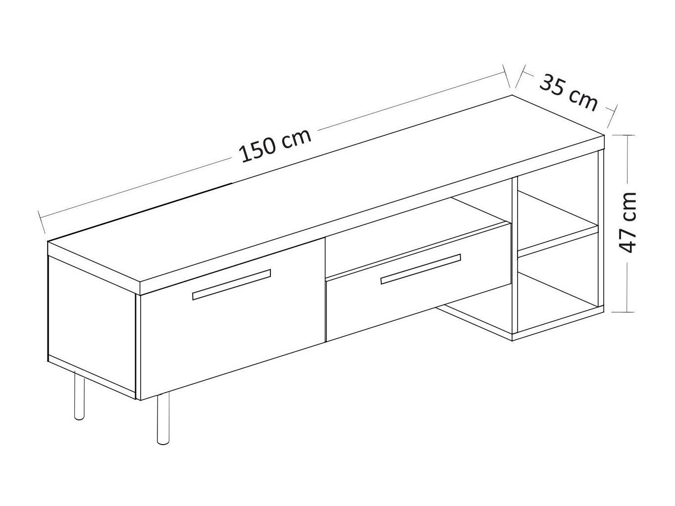 TV-alus Kailua 2579 (Valgus Travertine)