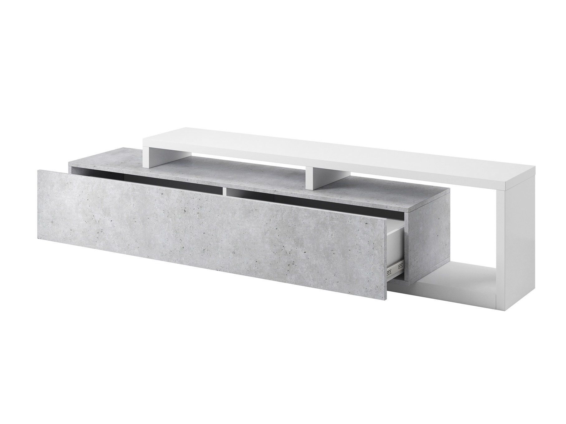 TV-alus Lutiva 103 (Valge + Betoon)