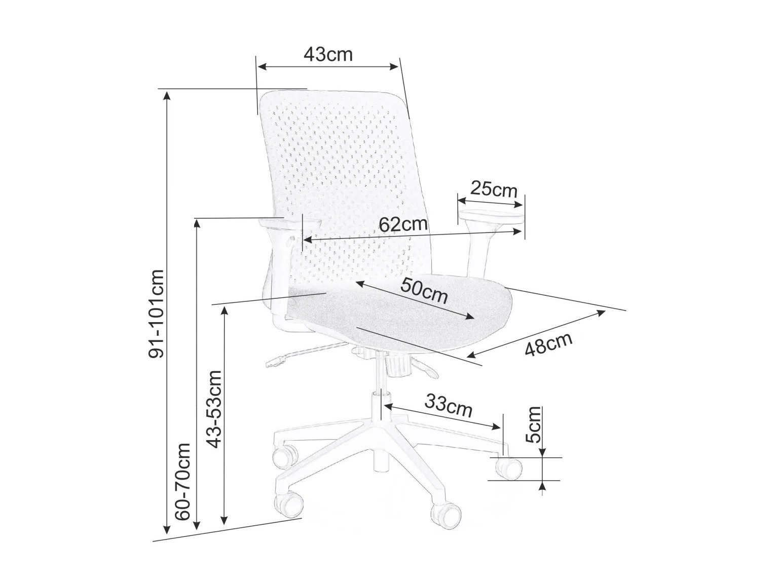 Kontoritool Detroit 798 (Hall)
