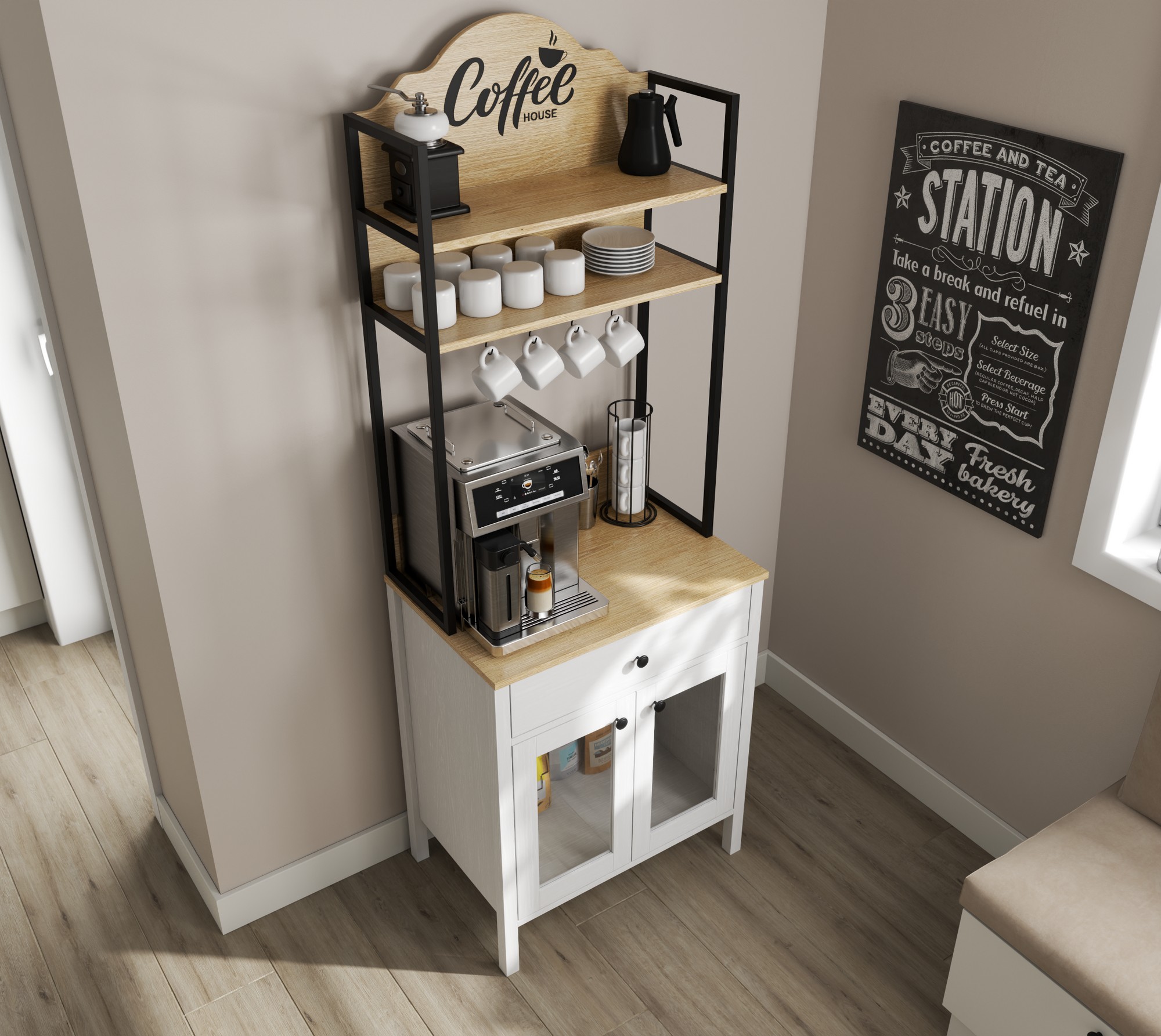 Multifunktsionaalne mööbel Ophfela 147 (Must)