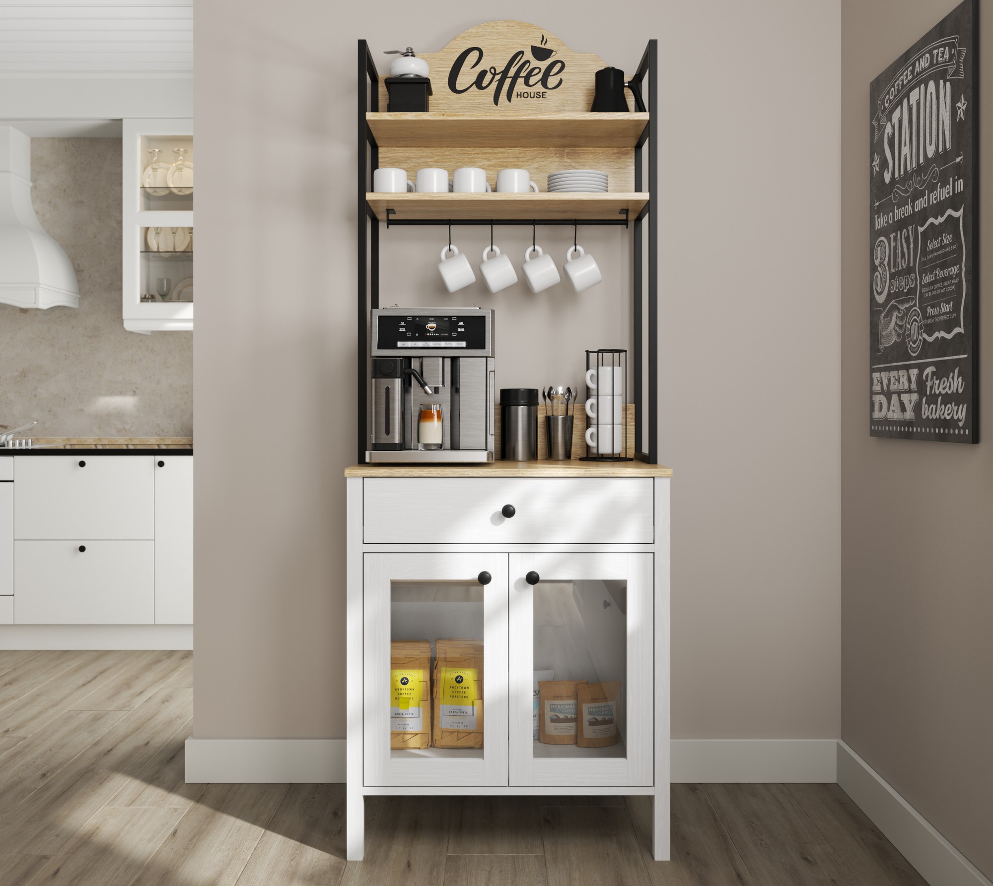 Multifunktsionaalne mööbel Ophfela 147 (Must)