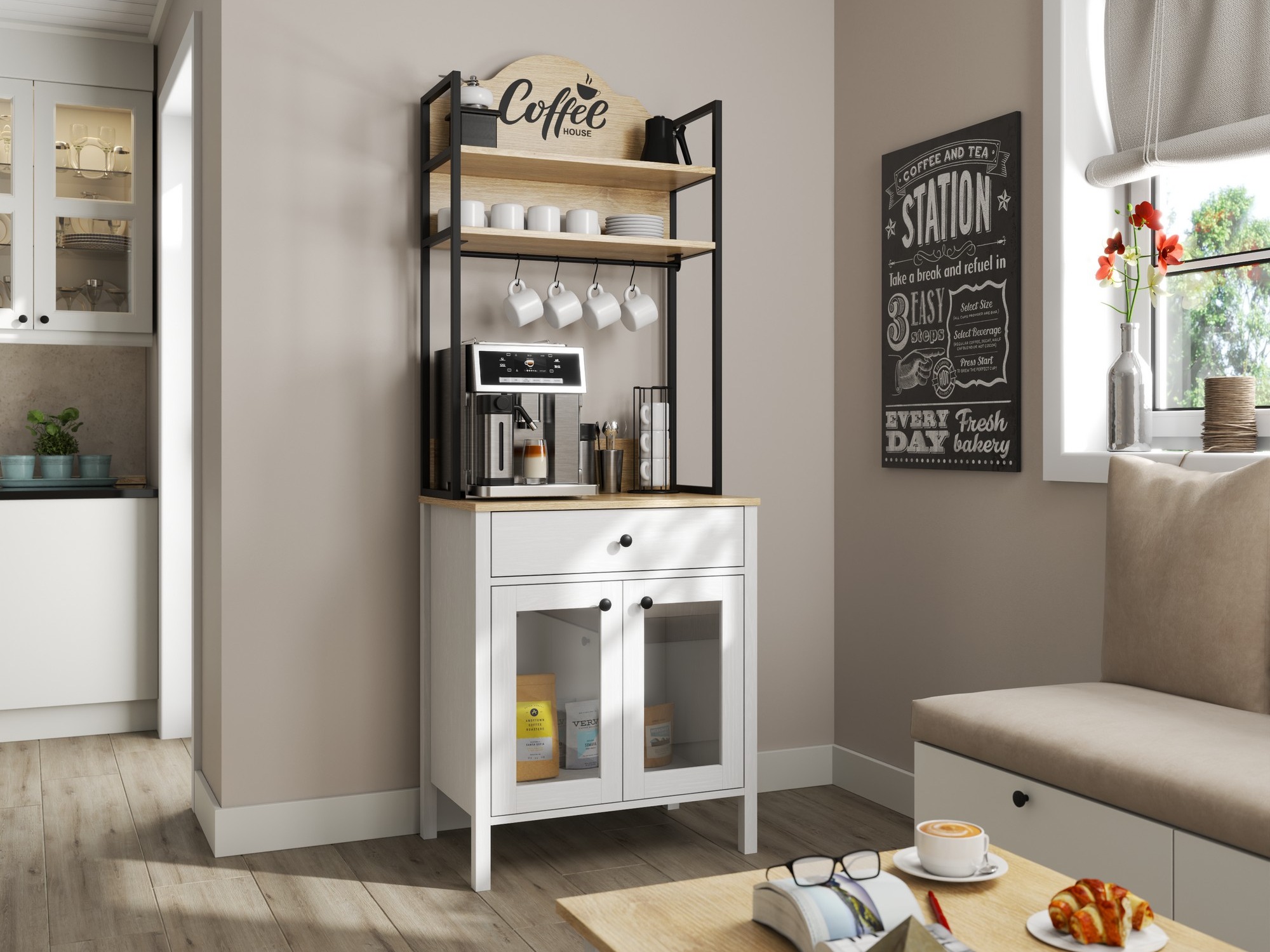 Multifunktsionaalne mööbel Ophfela 147 (Must)