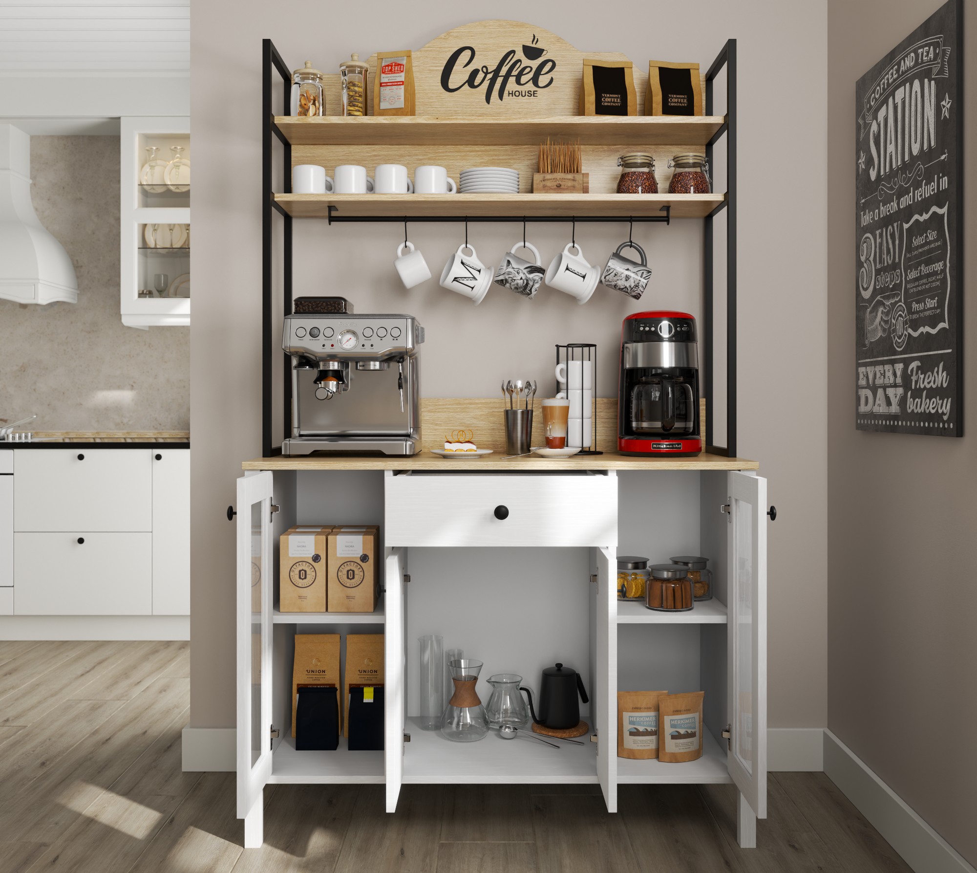 Multifunktsionaalne mööbel Ophfela 148 (Must)