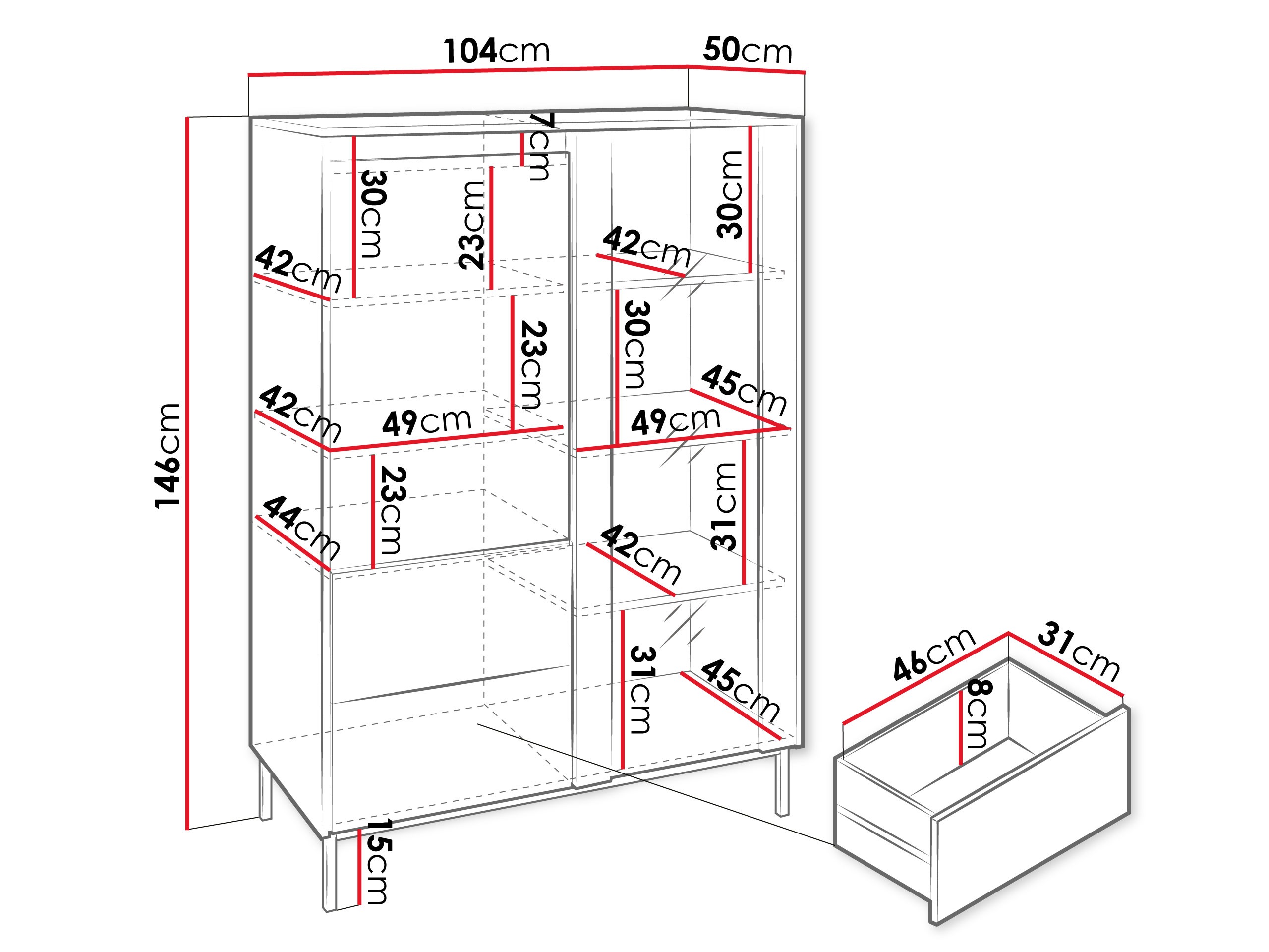 Riiul Comfivo Delruva (Valge)