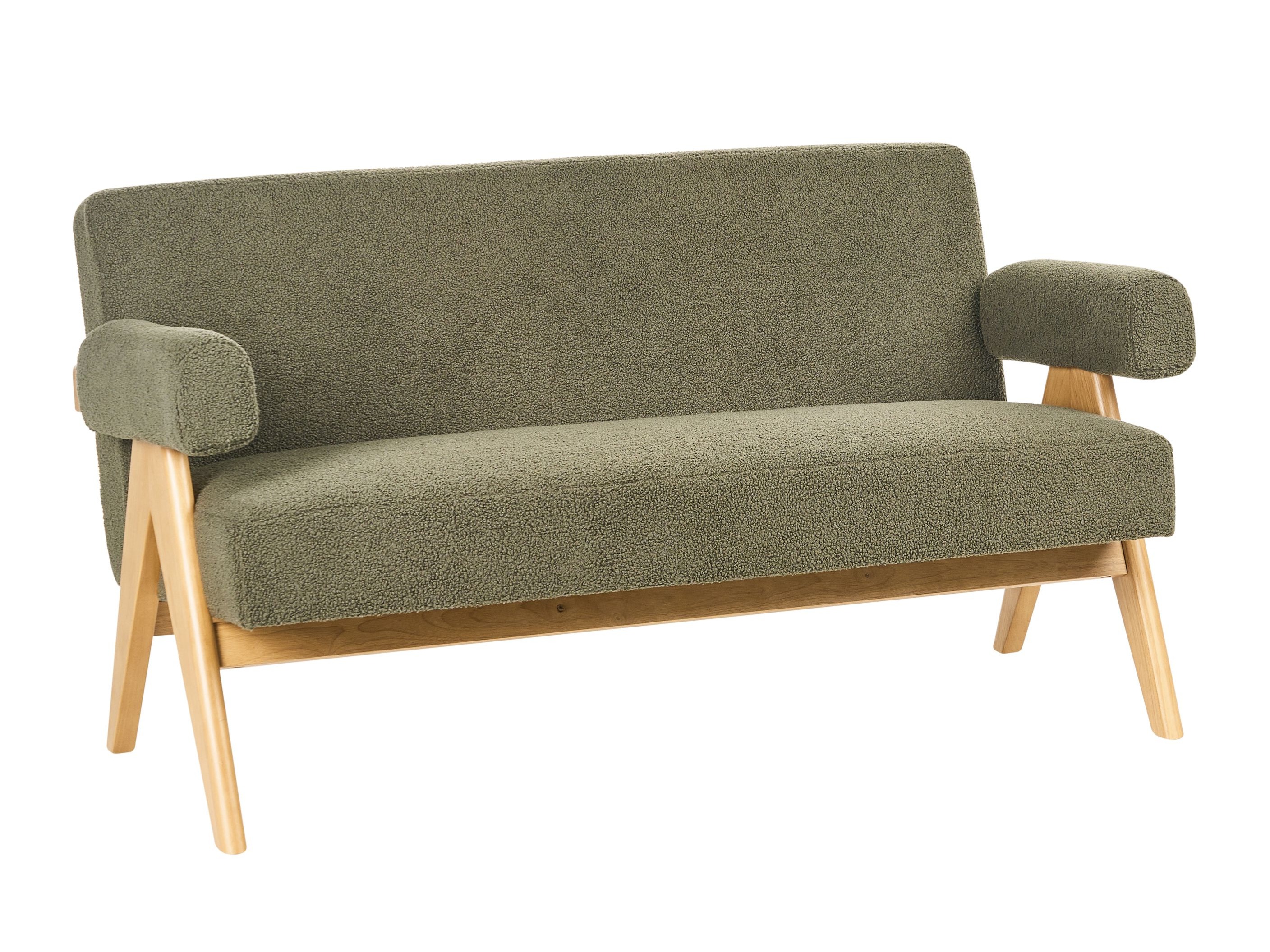 Pehme mööbli komplekt Berwyn 2715 (Roheline + Ere puit)