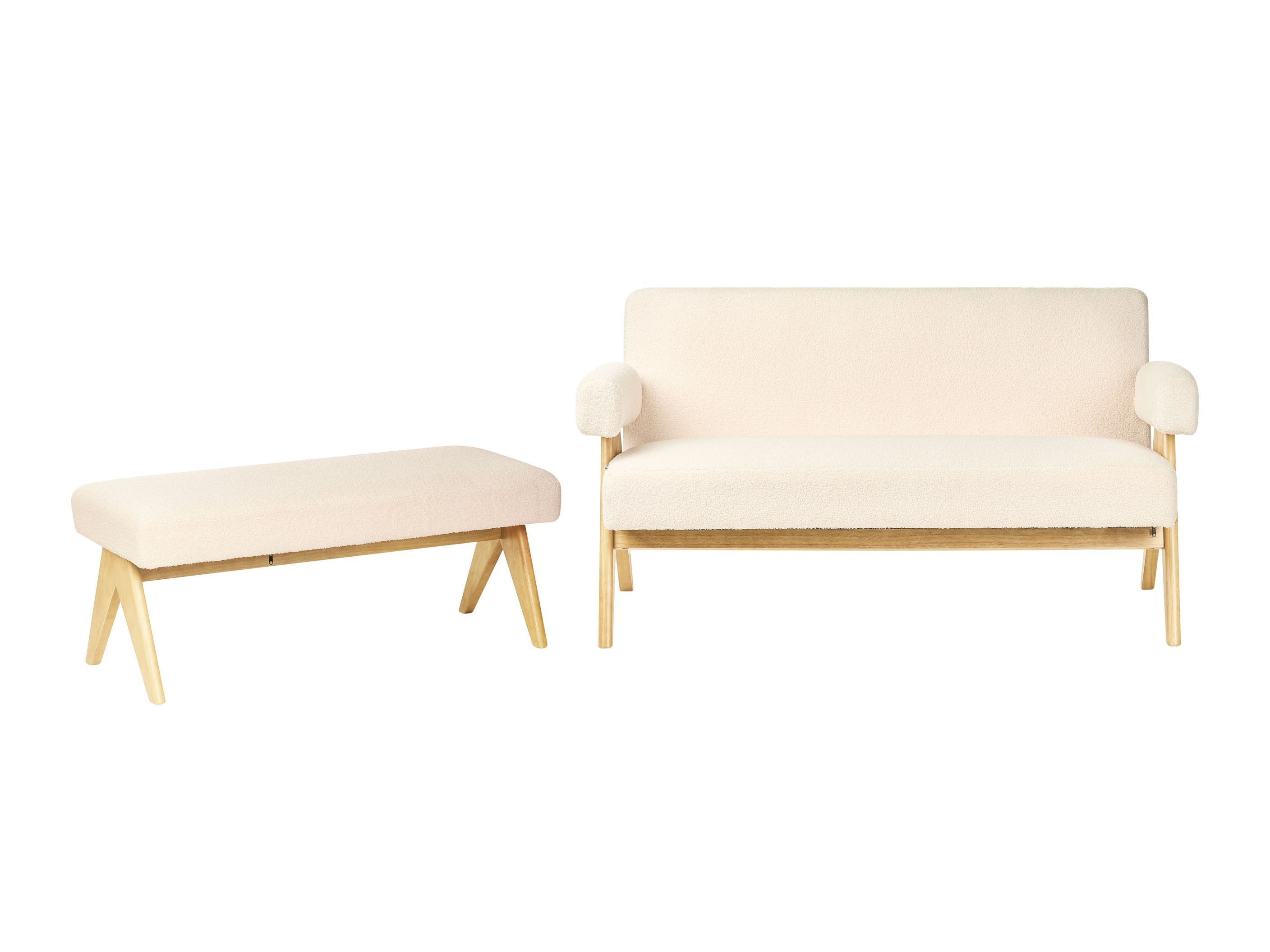 Pehme mööbli komplekt Berwyn 2715 (Valge + Ere puit)