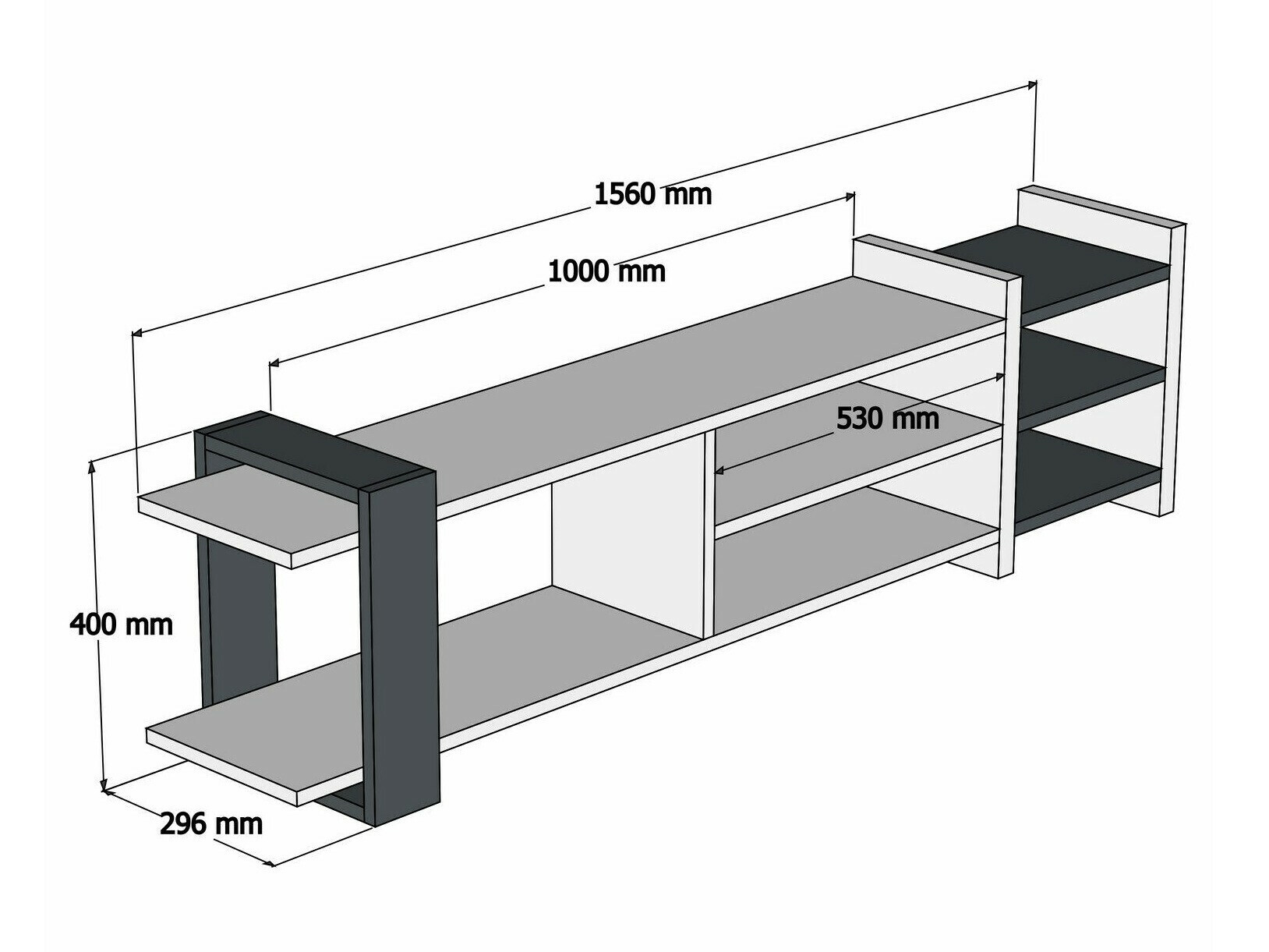TV-alus Kailua 2587 (Valgus Travertine)