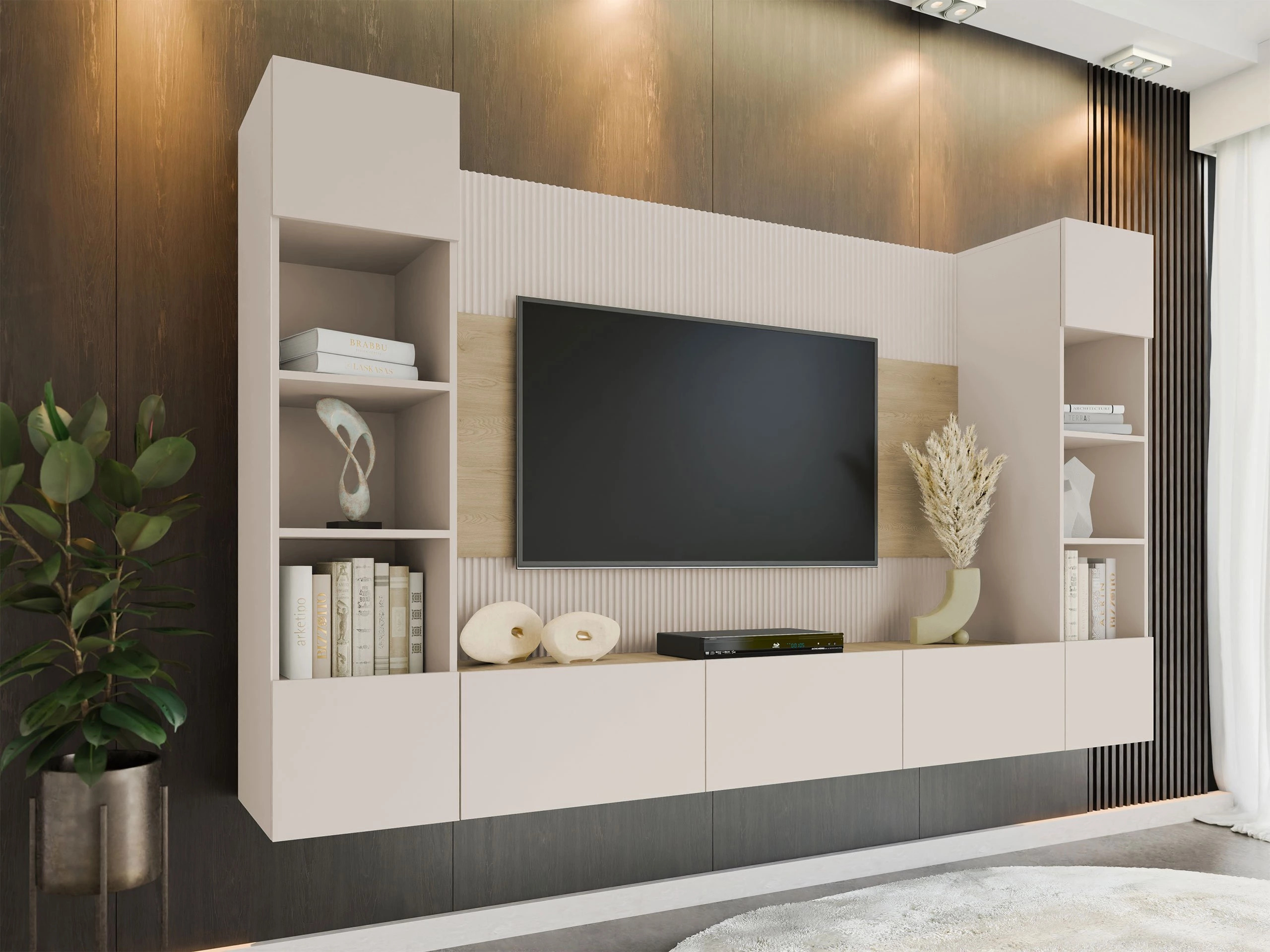 Elutoa komplekt Comfivo Salix I (Beež + Tamm)