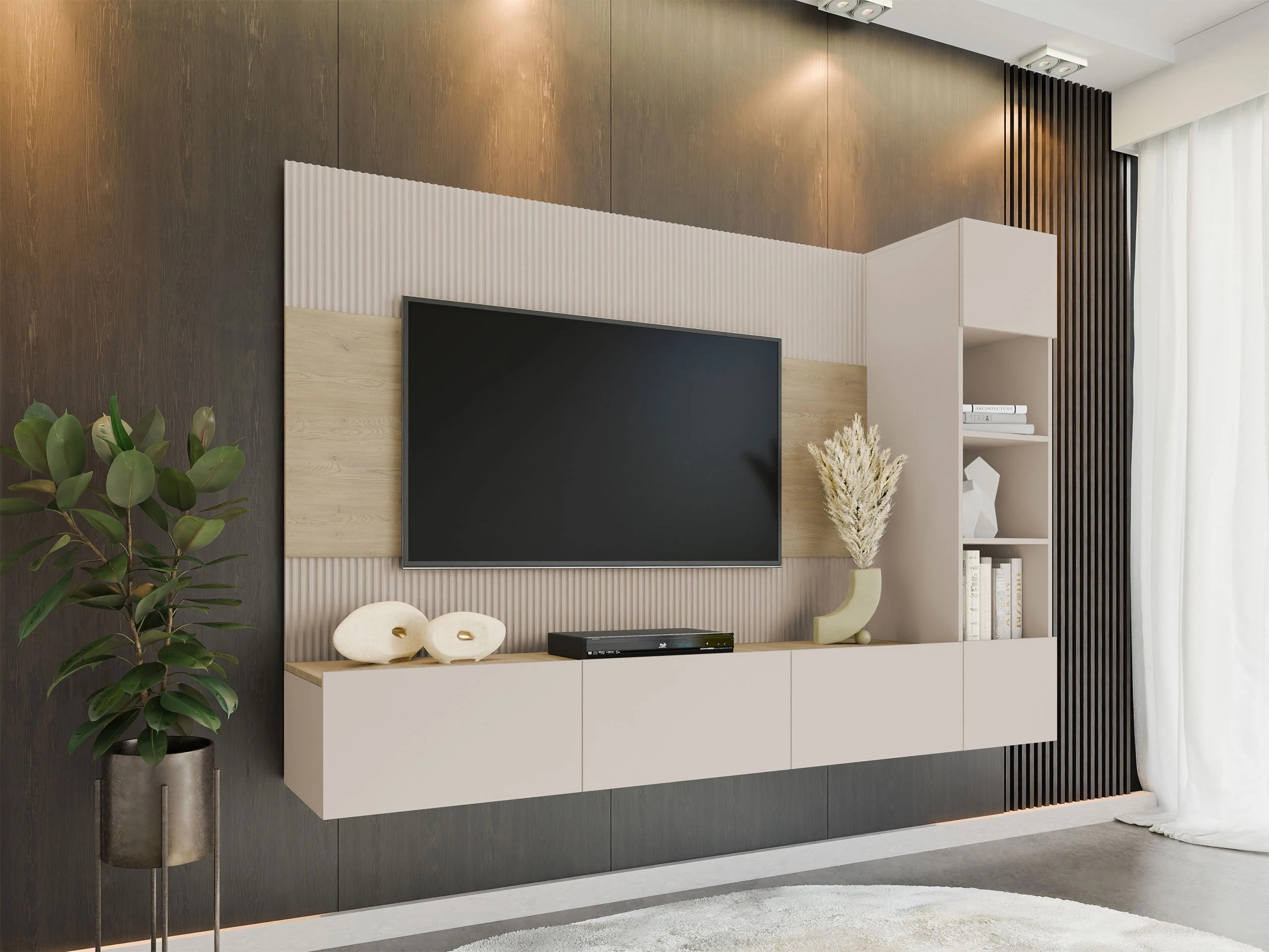 Elutoa komplekt Comfivo Salix II (Beež + Tamm)