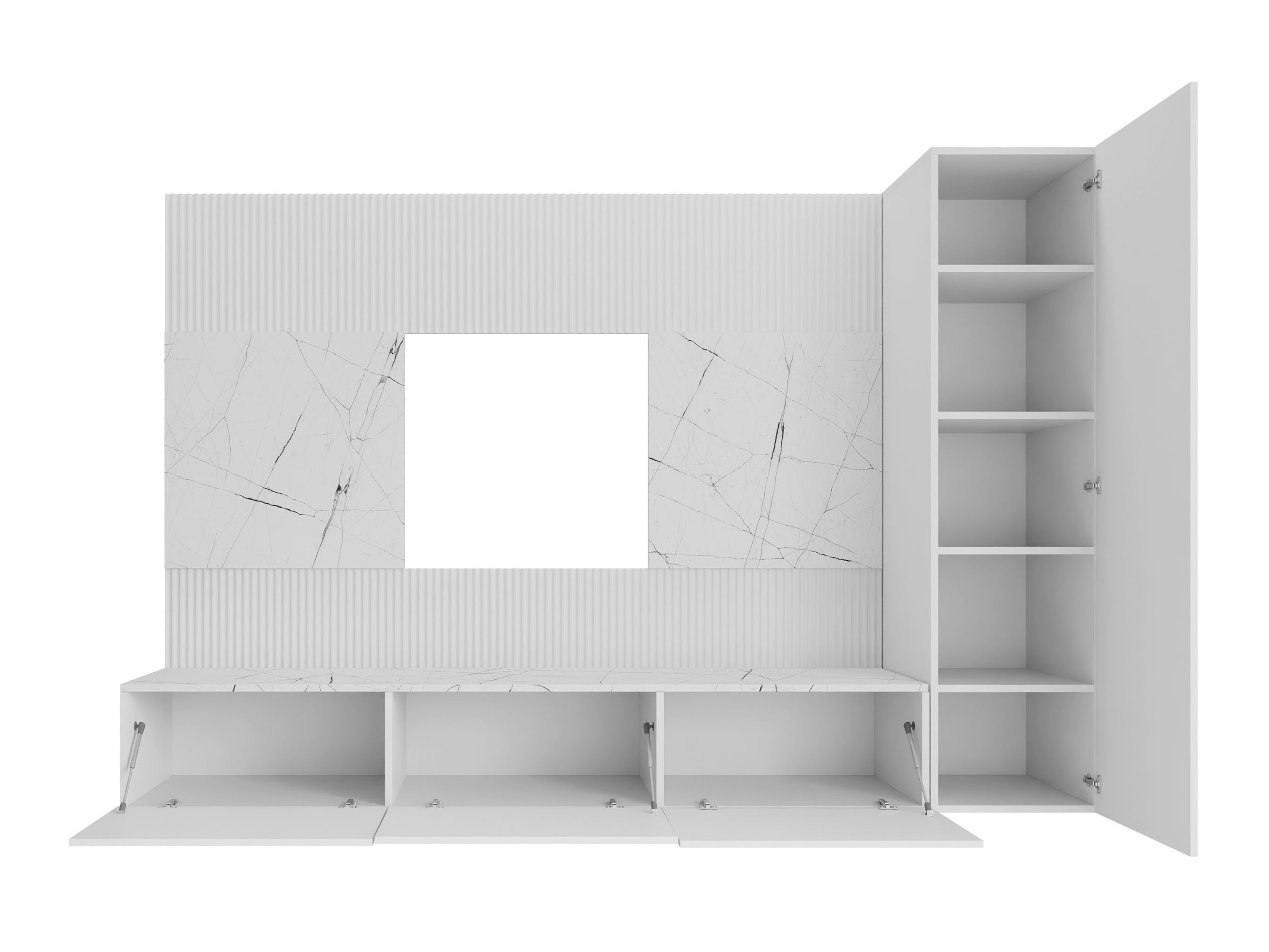 Elutoa komplekt Comfivo Salix VI (Valge + Valge marmor)