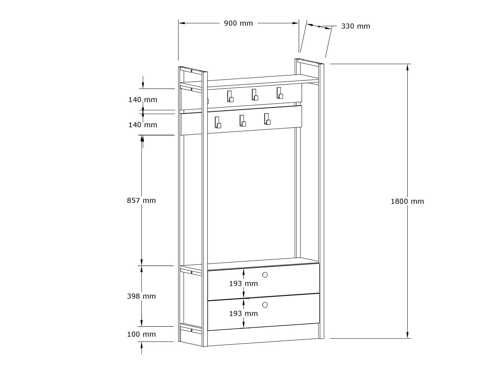 Esikukomplekt Kailua 2608