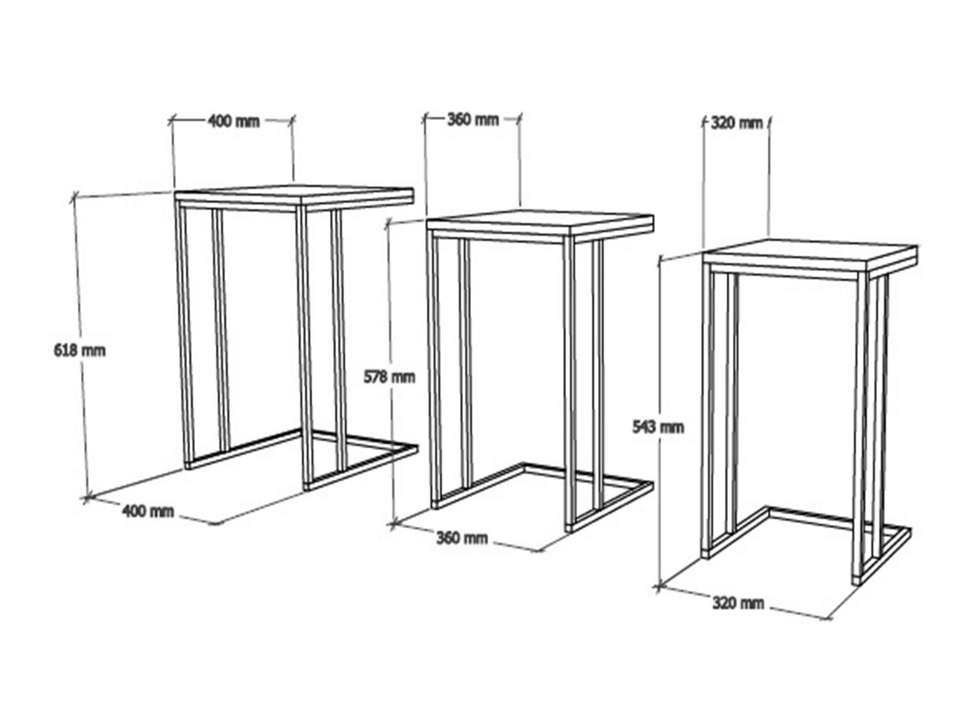 Kõrvallaudade komplekt Kailua 2605