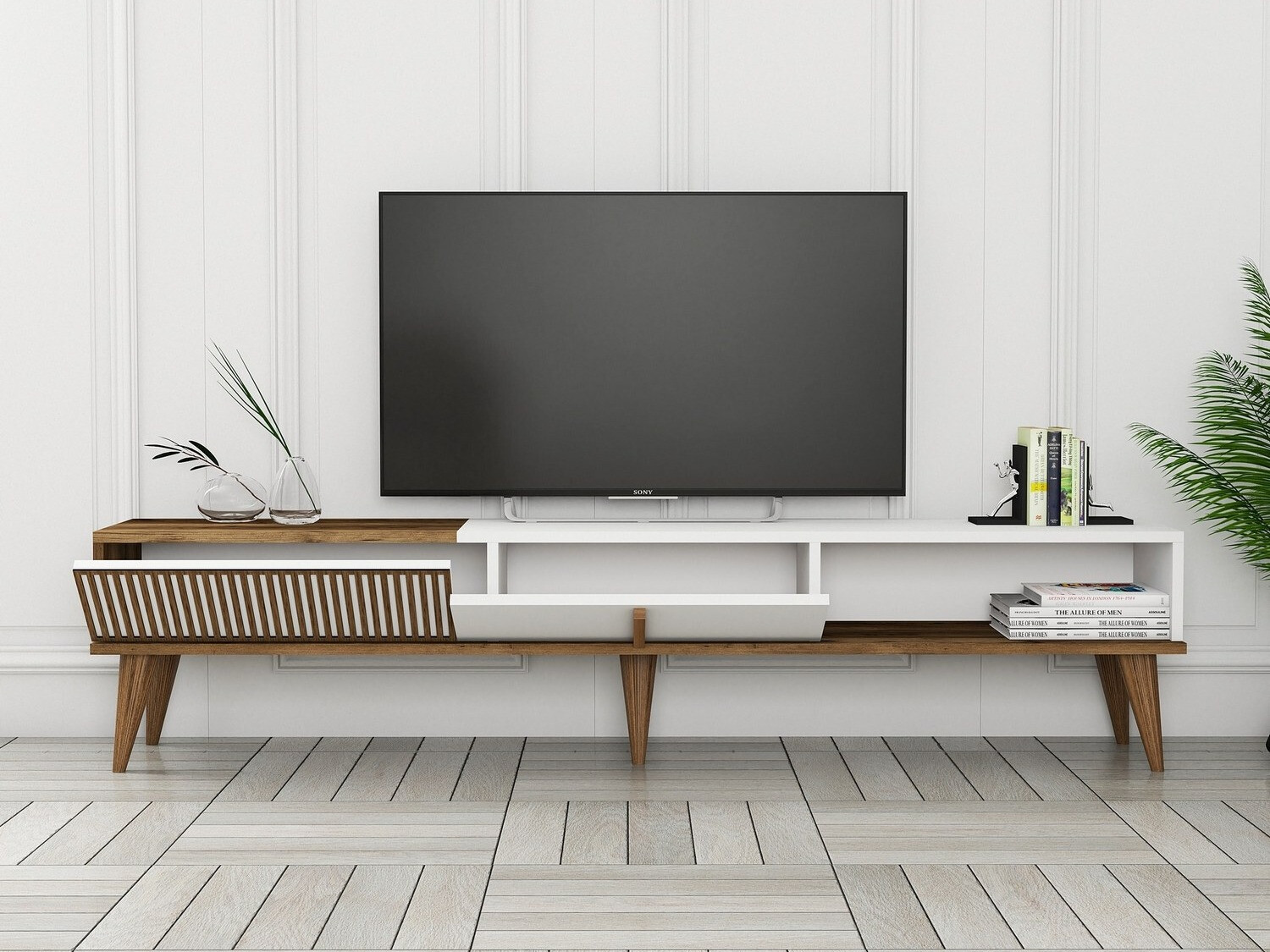 TV-alus Mavbene 102 (Pähkel + Valge)