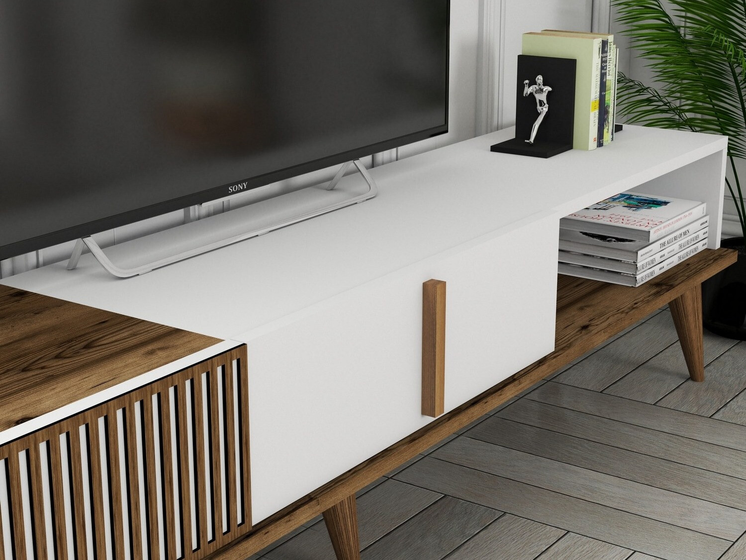 TV-alus Mavbene 102 (Pähkel + Valge)