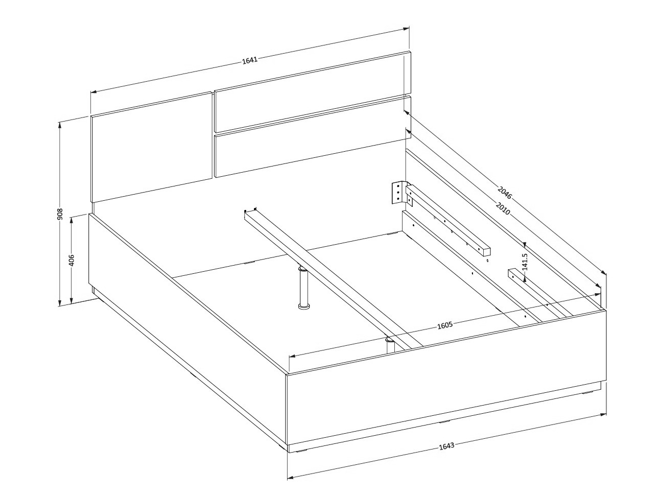 Voodi Alfere 123 (Valge)