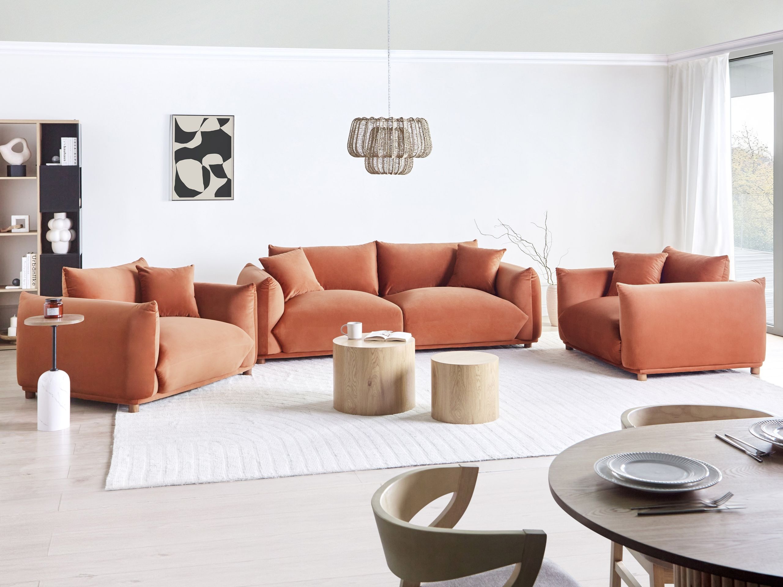 Pehme mööbli komplekt Berwyn 2724 (Oranž)