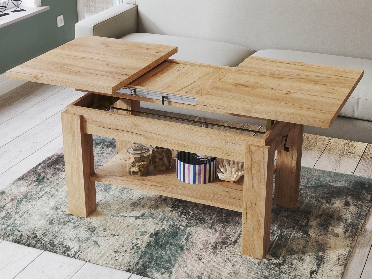 Transformer diivanilaud Glendale 100 (Käsitöö kuldne tamm)