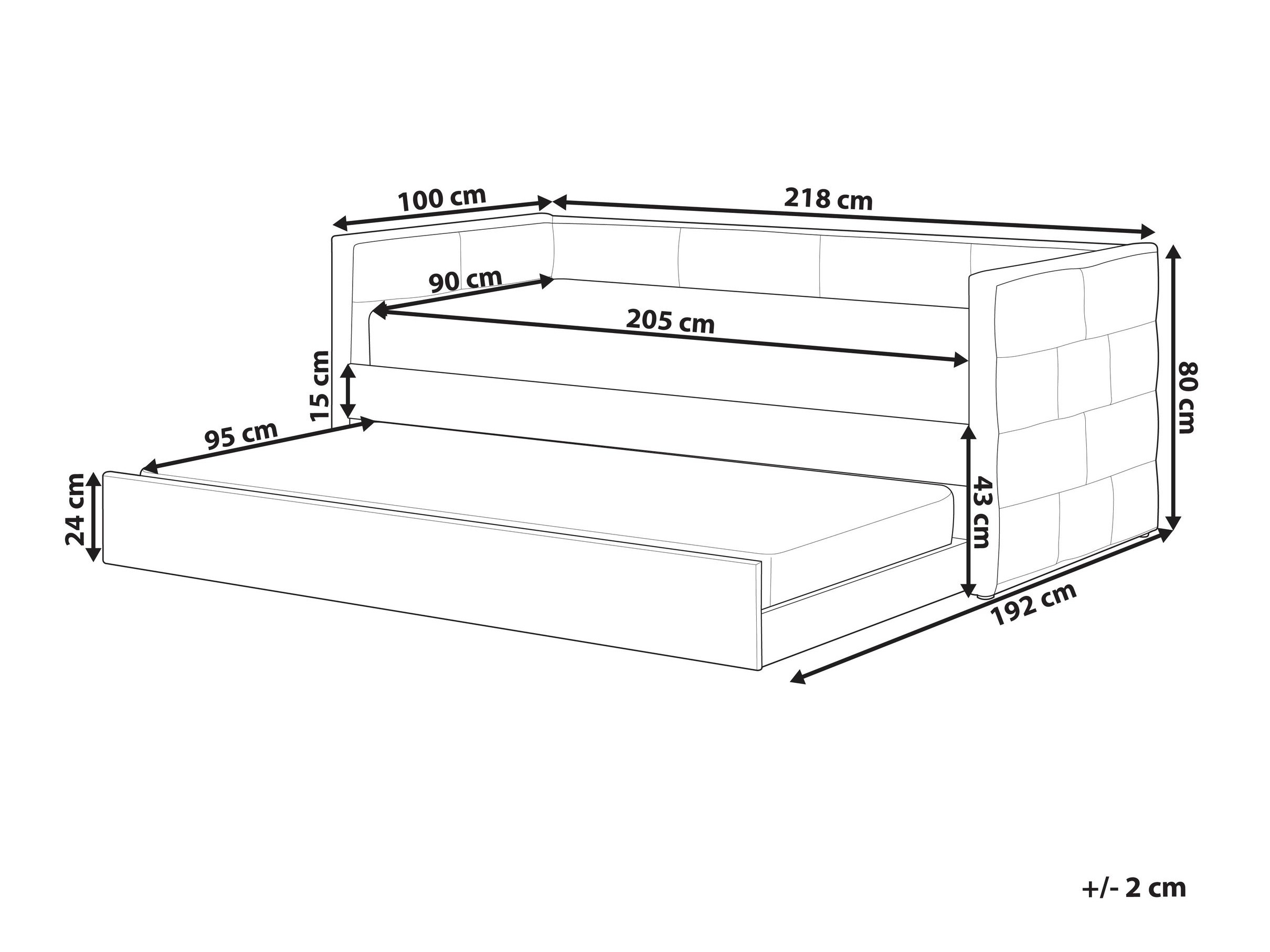 Voodi Berwyn 1271 (Valge)