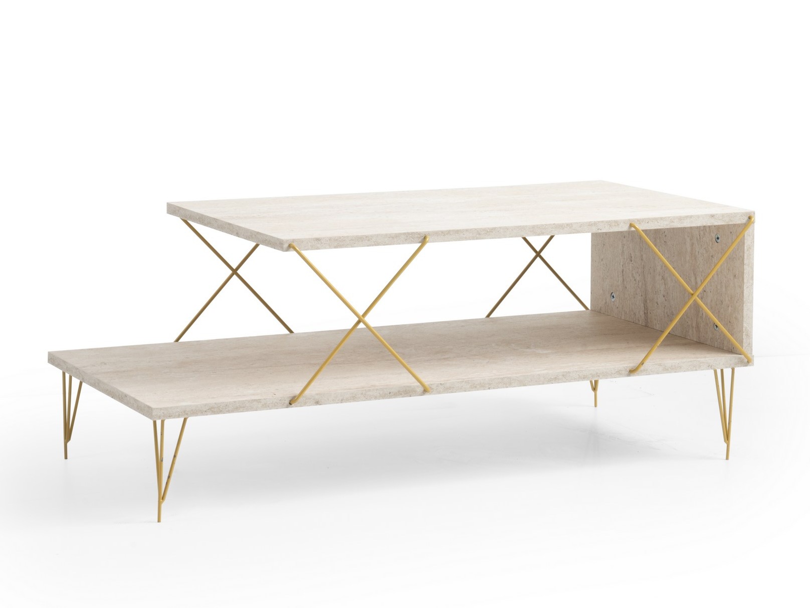 Diivanilaud Kailua 384 (Hele travertiin + Kuldne)