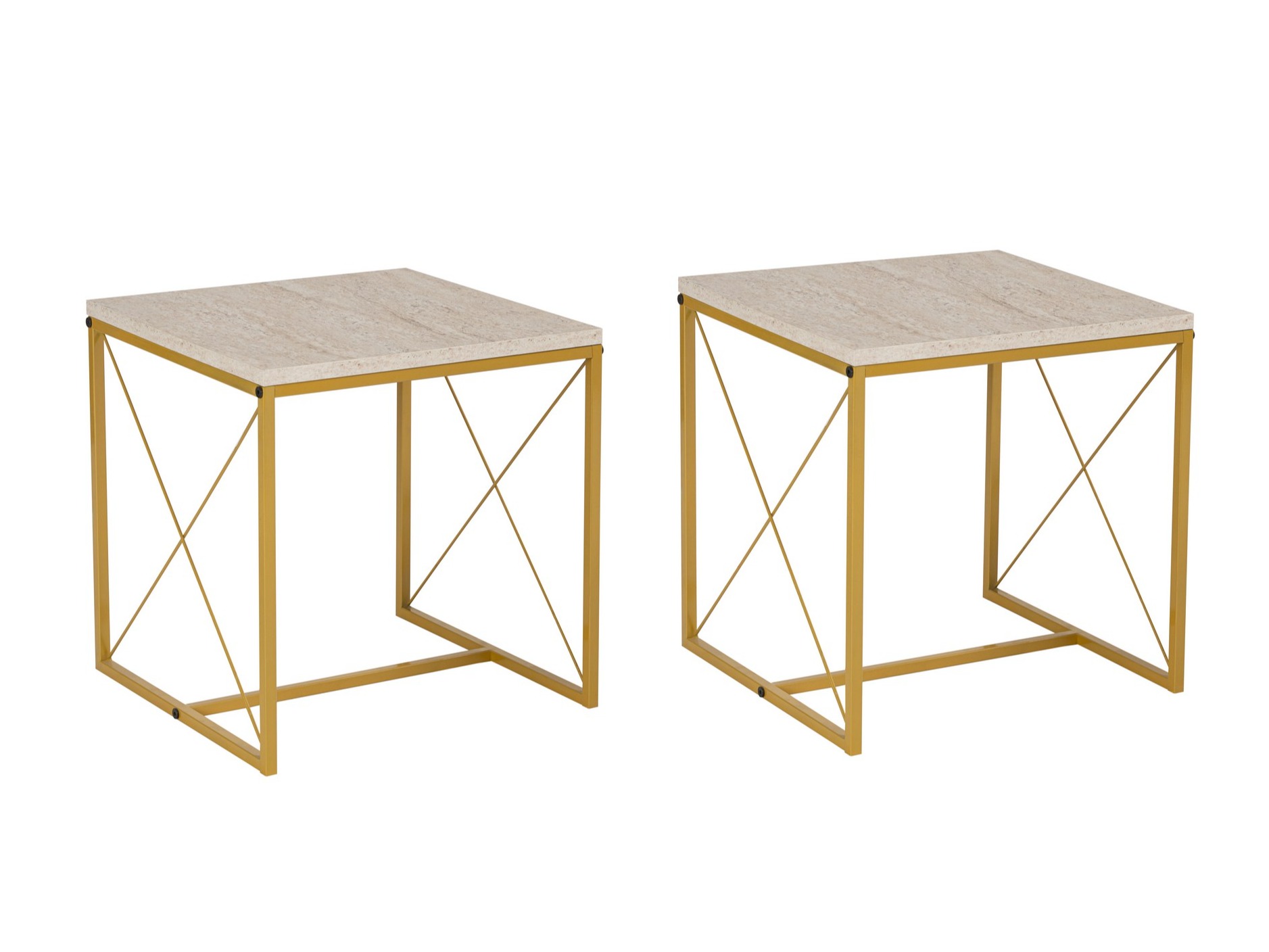 Diivanilaudade komplekt Kailua 2619 (Hele travertiin + Kuldne)