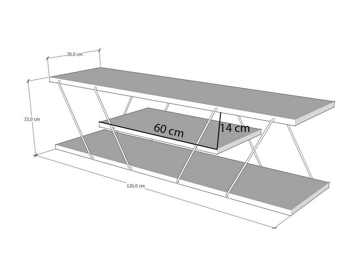 TV-alus Kailua 365 (Hele travertiin + Must)