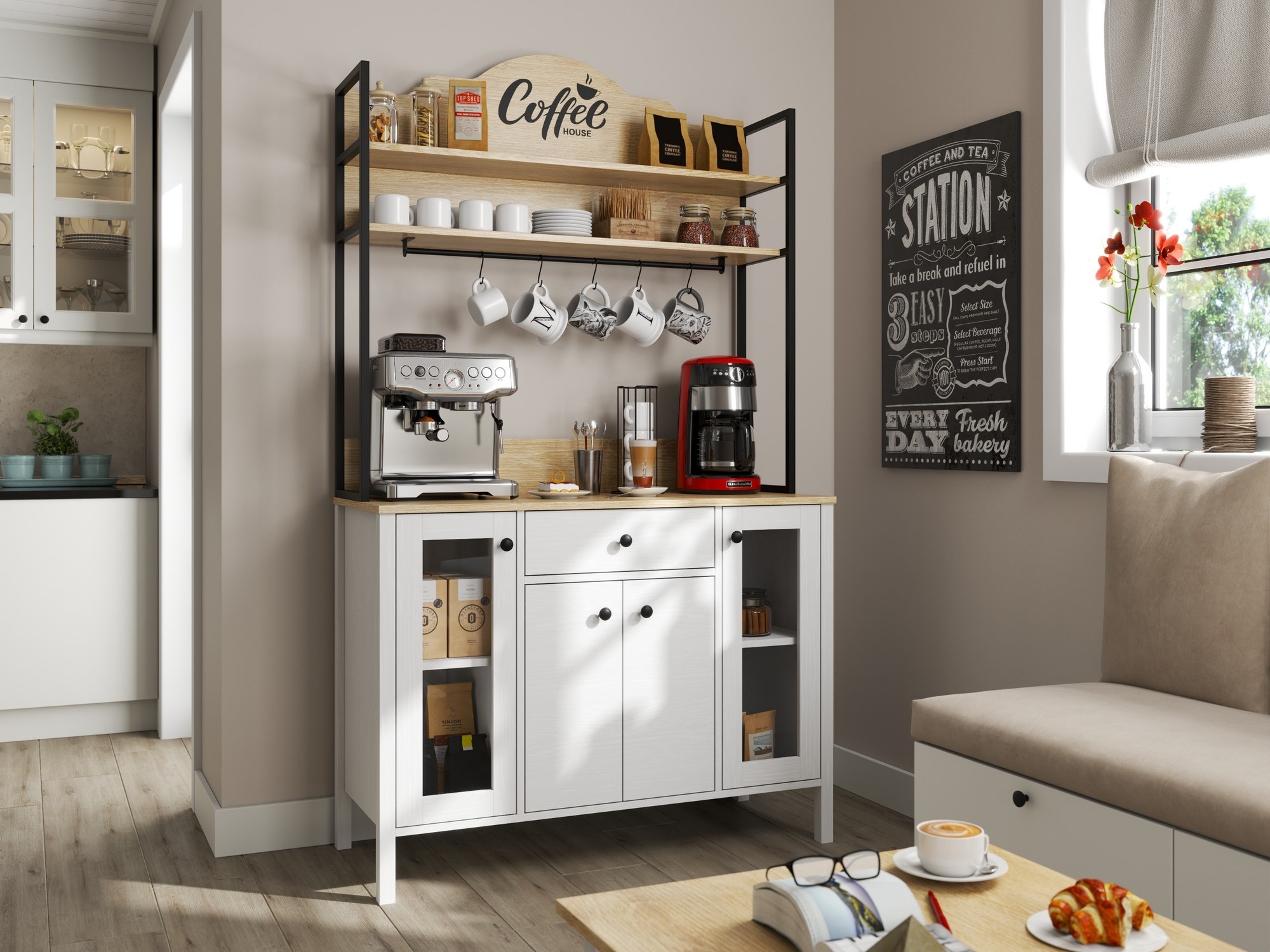 Multifunktsionaalne mööbel Ophfela 148 (Must)