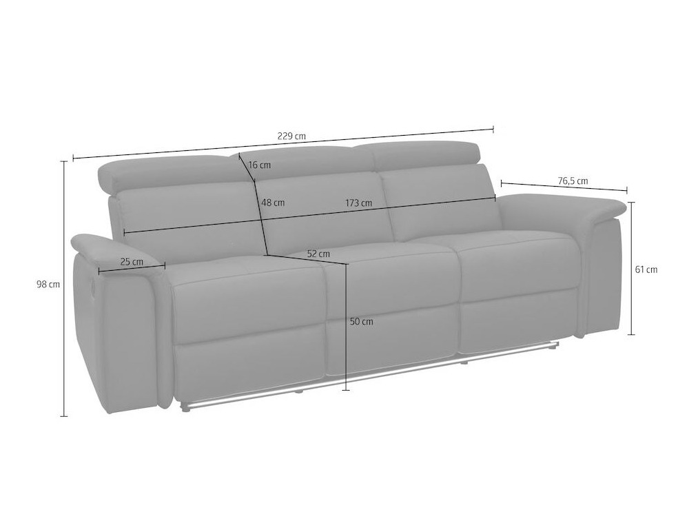 Diivan recliner Beldalo 102 (Pruun)