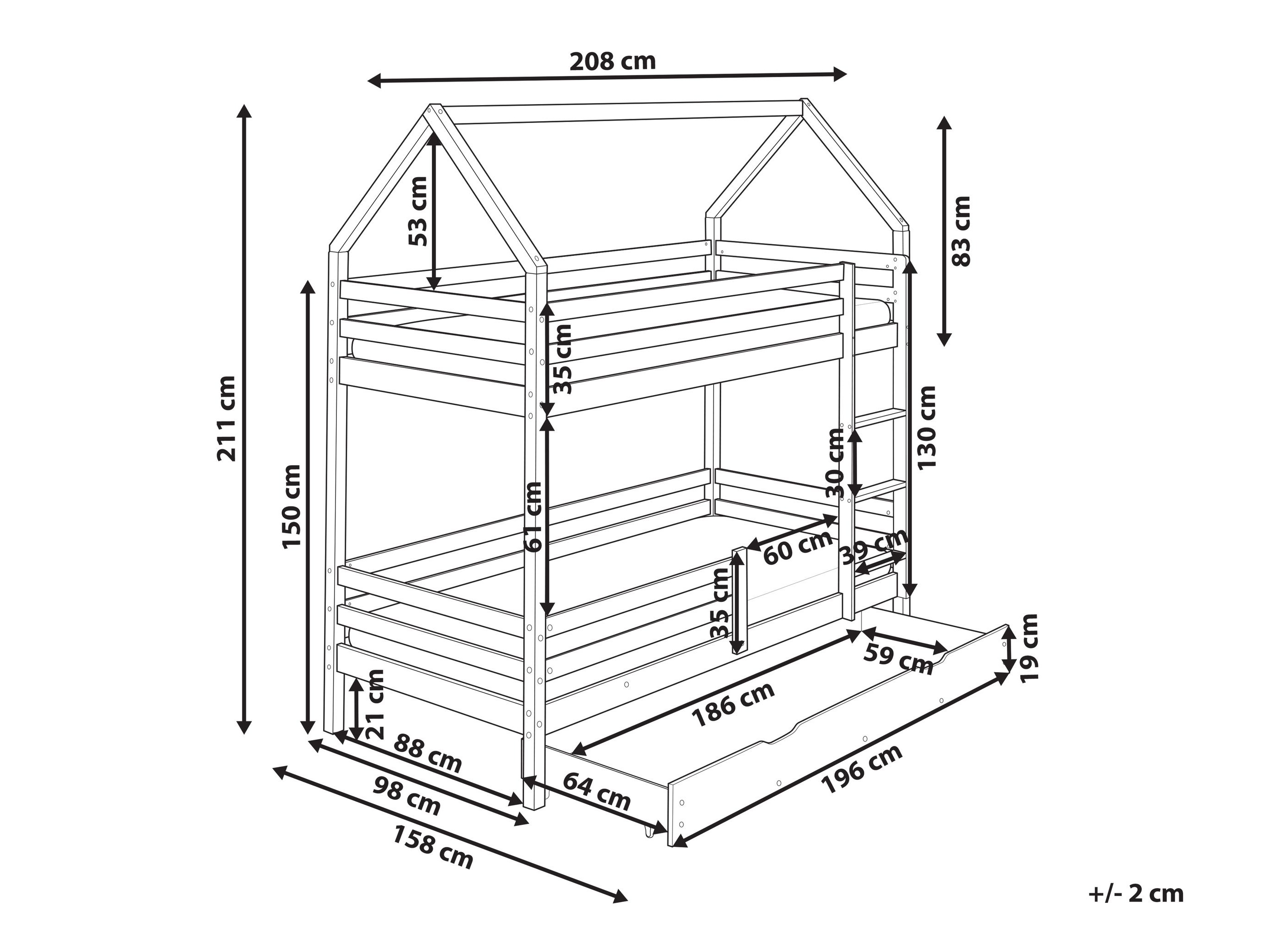 Narivoodi Berwyn 2744 (Valge)