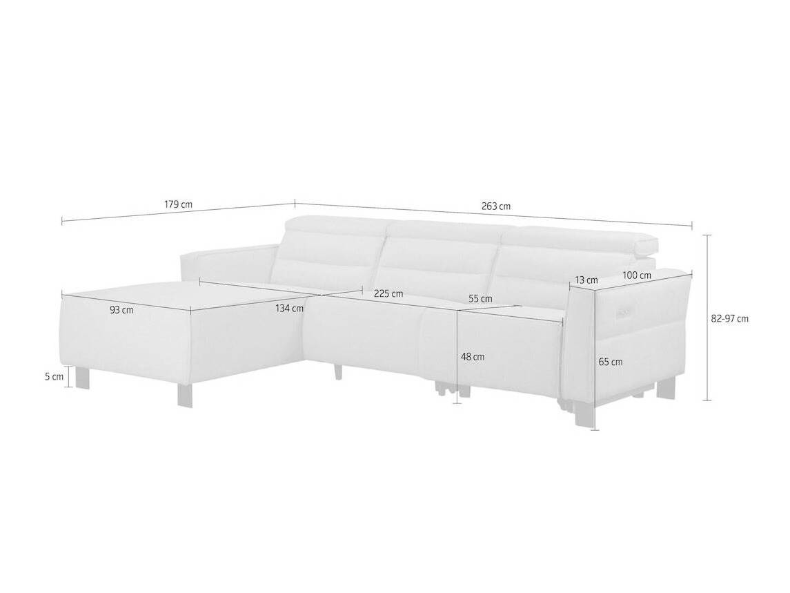 Pehme nurga recliner Denton 1486 (Helehall)
