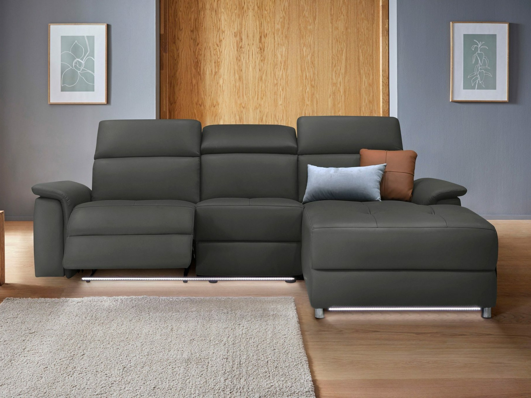 Pehme nurga recliner Denton 1488 (Must)