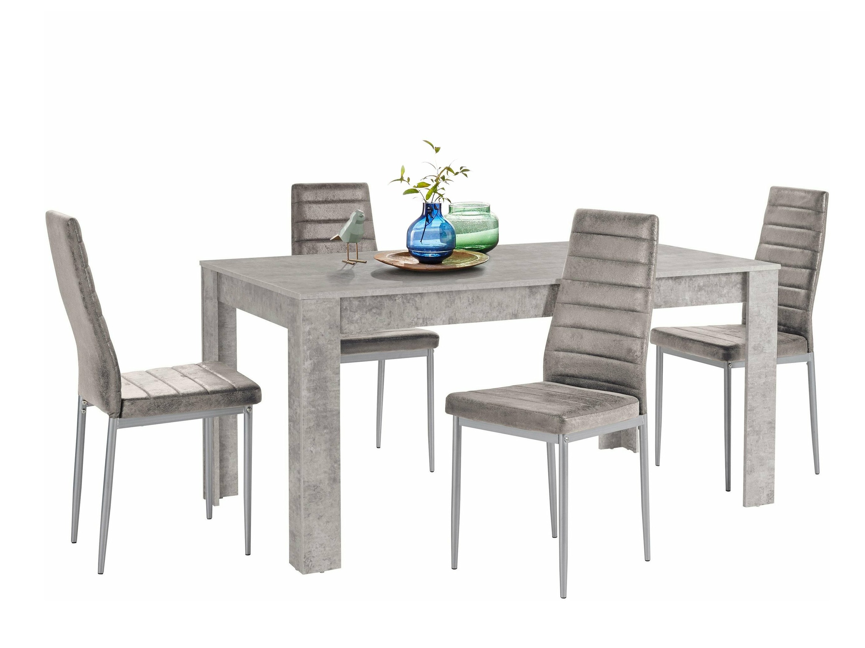 Söögitoakomplekt Denton 606 (Hall + Hõbedane)