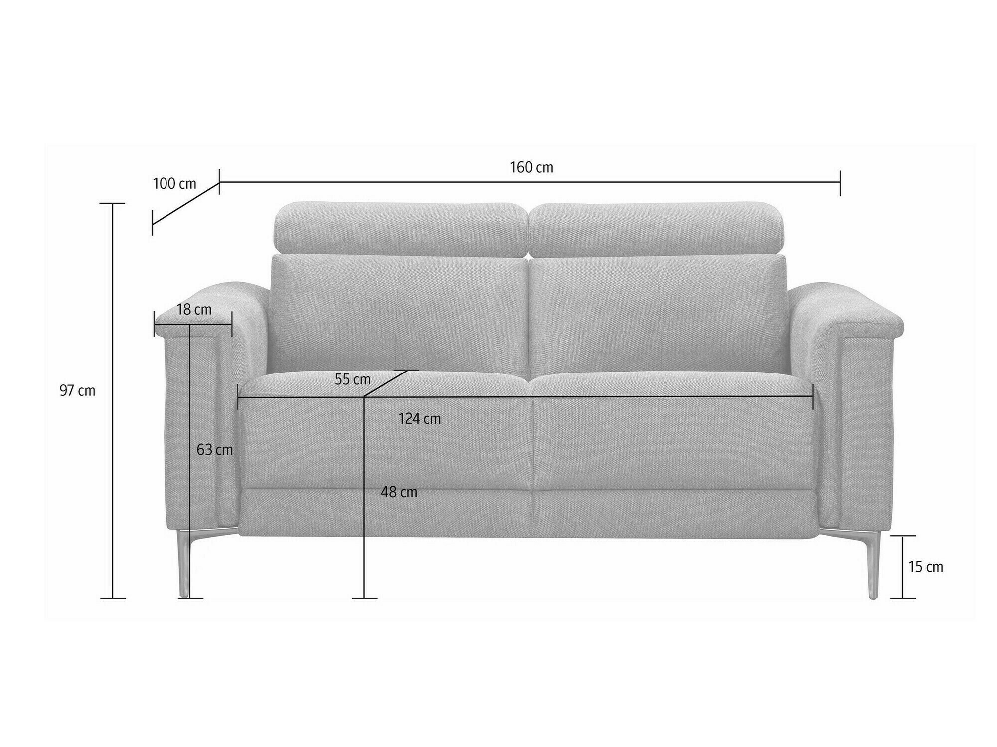 Diivan recliner Evamare 107 (Must)