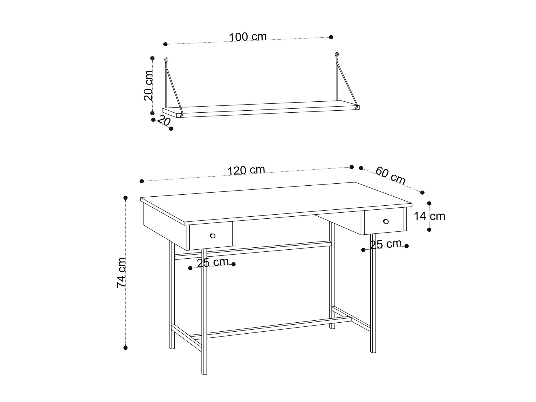Kirjutuslaud Vestesu 136